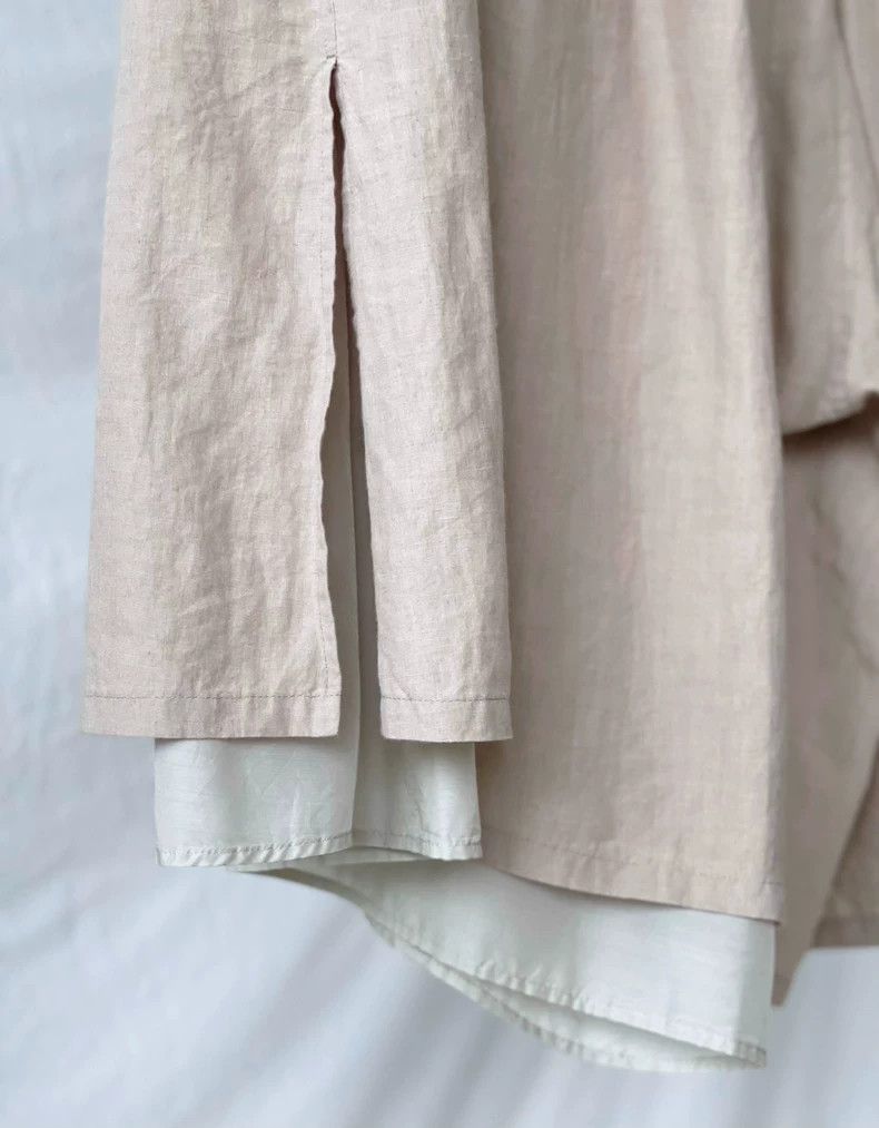 Yohji Yamamoto yohji yamamotoPure linen asymmetric wide-leg pants 2503-Nex Size 25" / US 0 / IT 36 - 4 Thumbnail