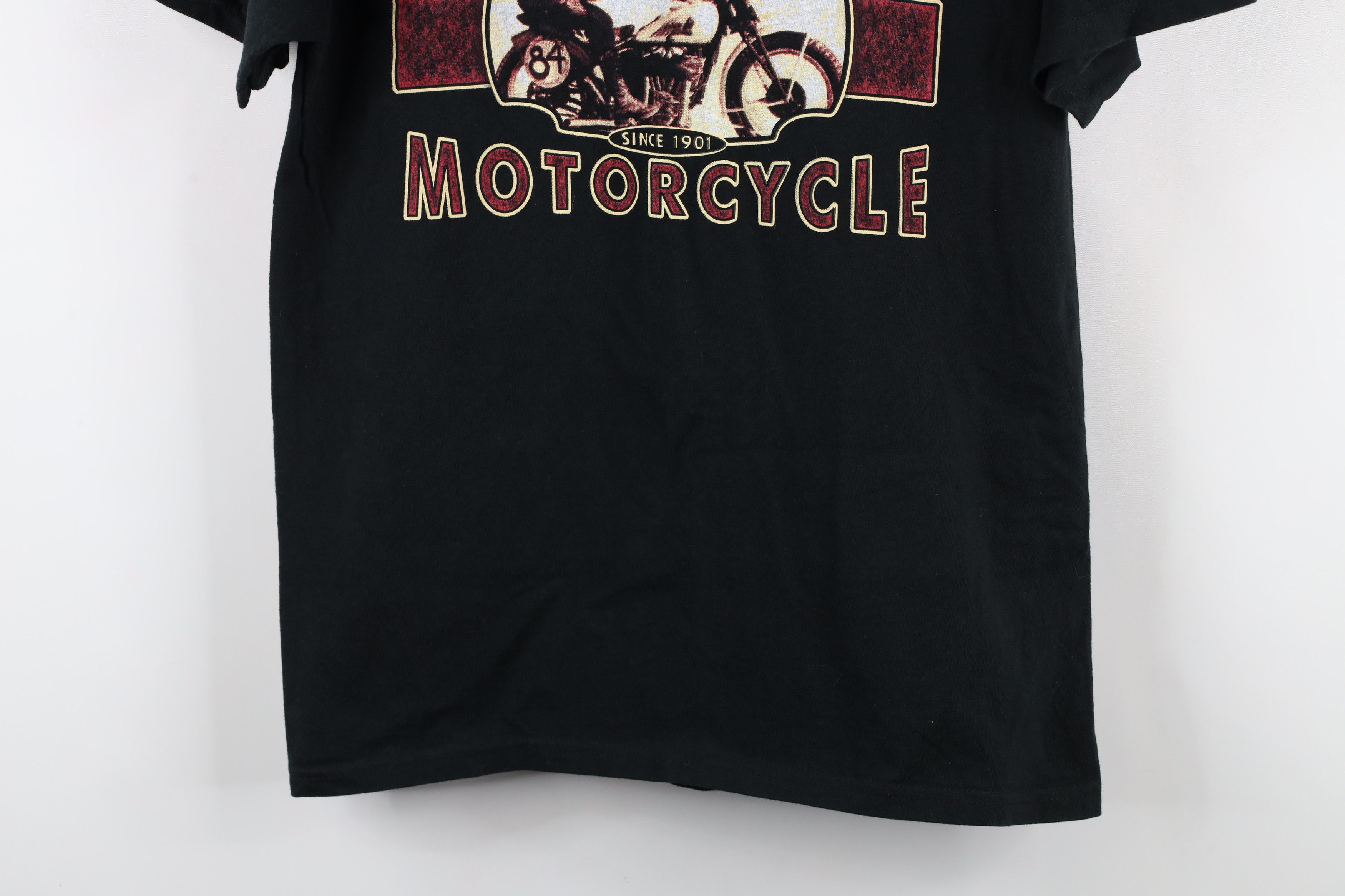 Vintage Vintage 90s Worlds Finest Indian Motorcycle T-Shirt Black Size US M / EU 48-50 / 2 - 3 Thumbnail