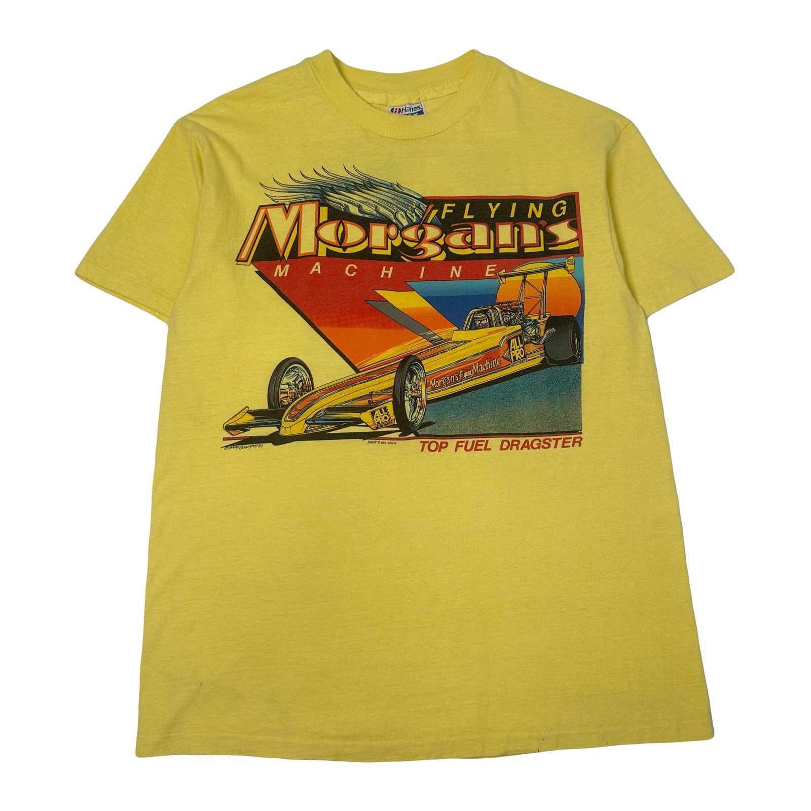 Hanes 90s Flying Morgans Drag Racing Graphic Tee L Size US L / EU 52-54 / 3 - 1 Thumbnail