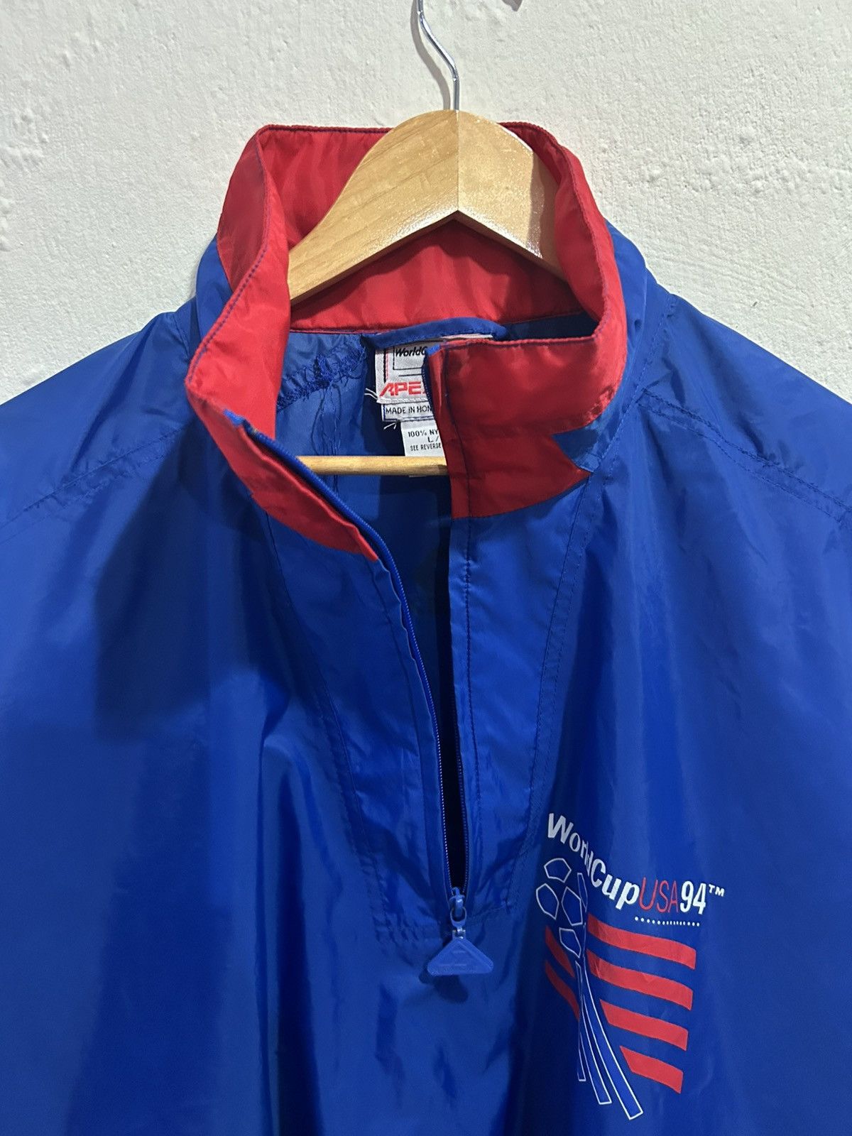 Apex Vintage Apex World Cup 1994 Nylon Windbreaker Size US L / EU 52-54 / 3 - 5 Thumbnail