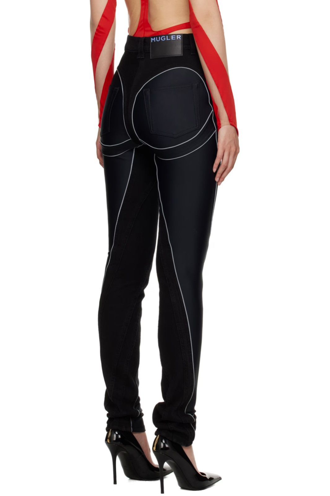 Mugler Mugler Black Jeans Size 27" / US 4 / IT 40 - 2 Thumbnail