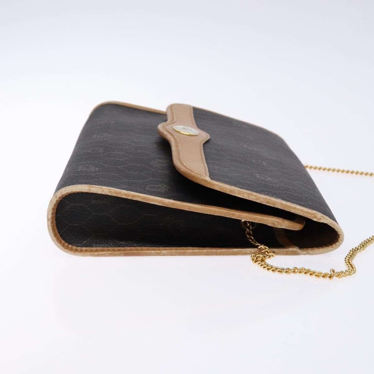Dior DIOR Honeycomb Canvas Chain Shoulder Bag Pvc Black Gold Size ONE SIZE - 4 Thumbnail