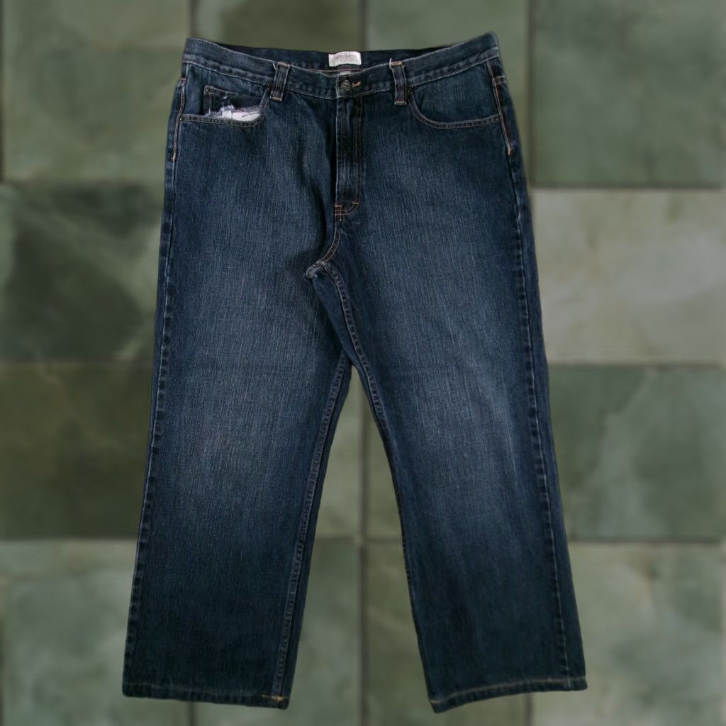 Vintage Concepts by Claiborne Jeans Men 36X27 Straight Leg Relaxed Fit Denim Blue 5-Pocket USA Western 80s 90s Logo Mens Size US 36 / EU 52 - 1 Thumbnail