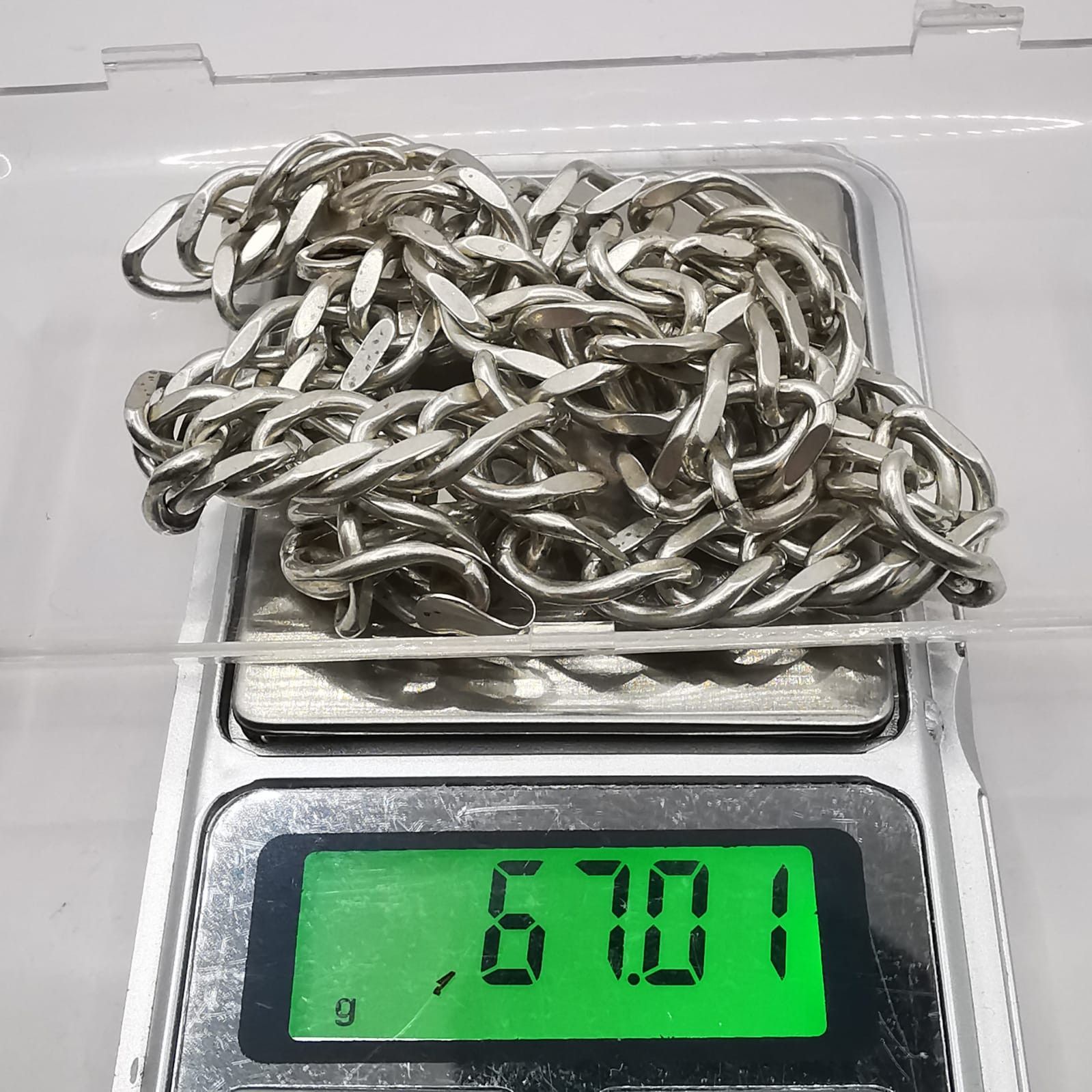 Sterling Silver Vintage Massive Chain 925 Sterling Silver,Signature 67,01g Size ONE SIZE - 7 Thumbnail