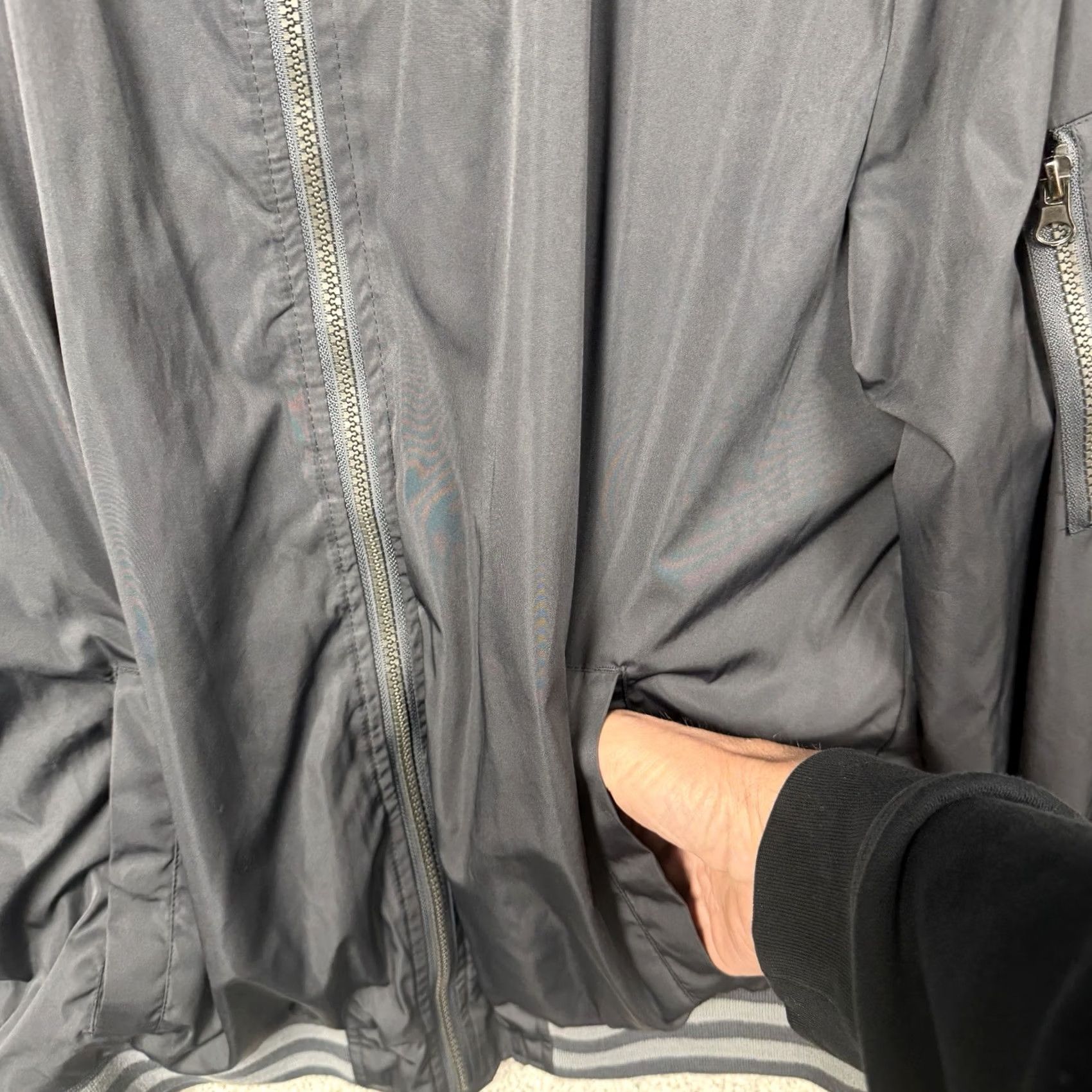 Vintage No boundaries Jacket M Urban Techwear Streetwear Lightweight Flight Varsity Bomber Coat Men Gray Retro Modern casual Size US M / EU 48-50 / 2 - 4 Thumbnail