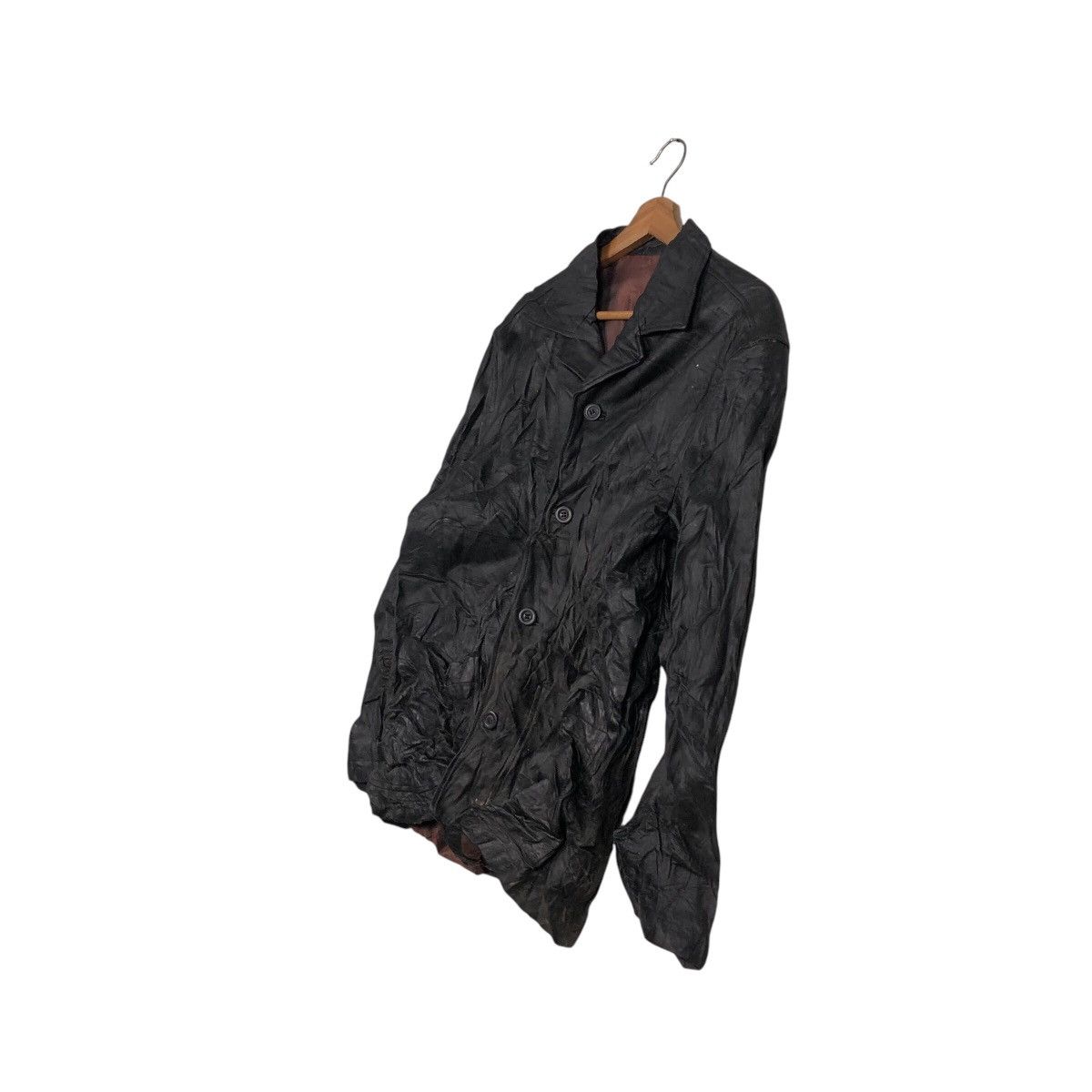 Issey Miyake 📌Vintage Genuine Leather Jacket Generous Blanket Size US L / EU 52-54 / 3 - 3 Thumbnail