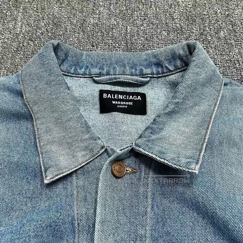 Balenciaga Balenciaga Logo Embroidered Denim Jacket Size US XS / EU 42 / 0 - 3 Thumbnail