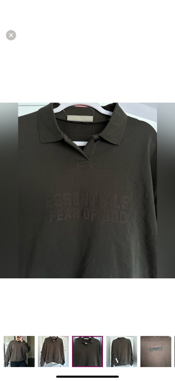 Essentials Essentials Long Sleeve Polo Size S / US 4 / IT 40 - 3 Thumbnail