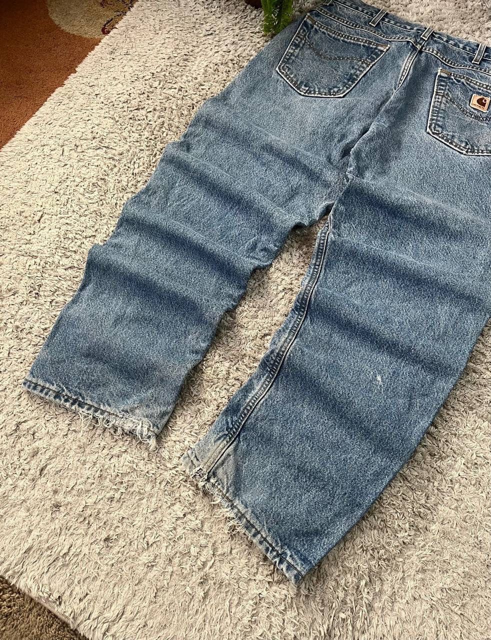 Carhartt × Vintage 90s Carhartt Jeans Vintage Streetwear Rare Logo Size US 34 / EU 50 - 4 Thumbnail