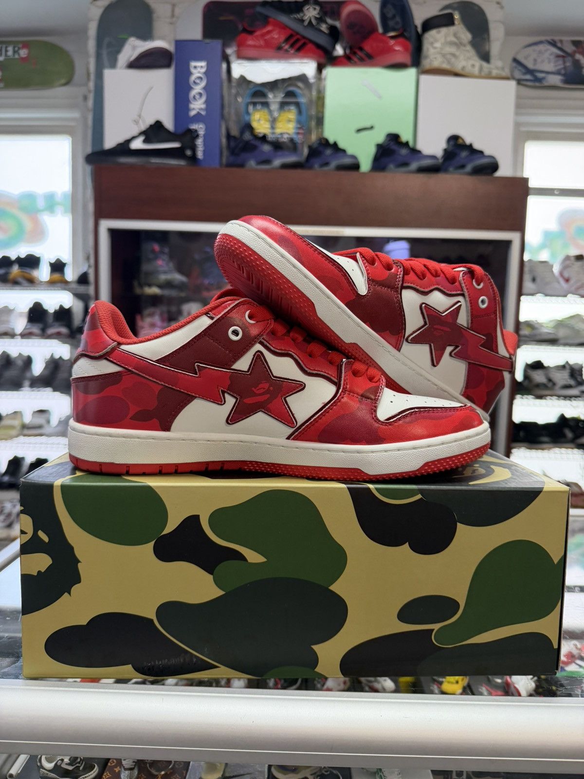 Bape Bape Bapesta Red Camo (White/Red) Size US 11 / EU 44 - 2 Thumbnail