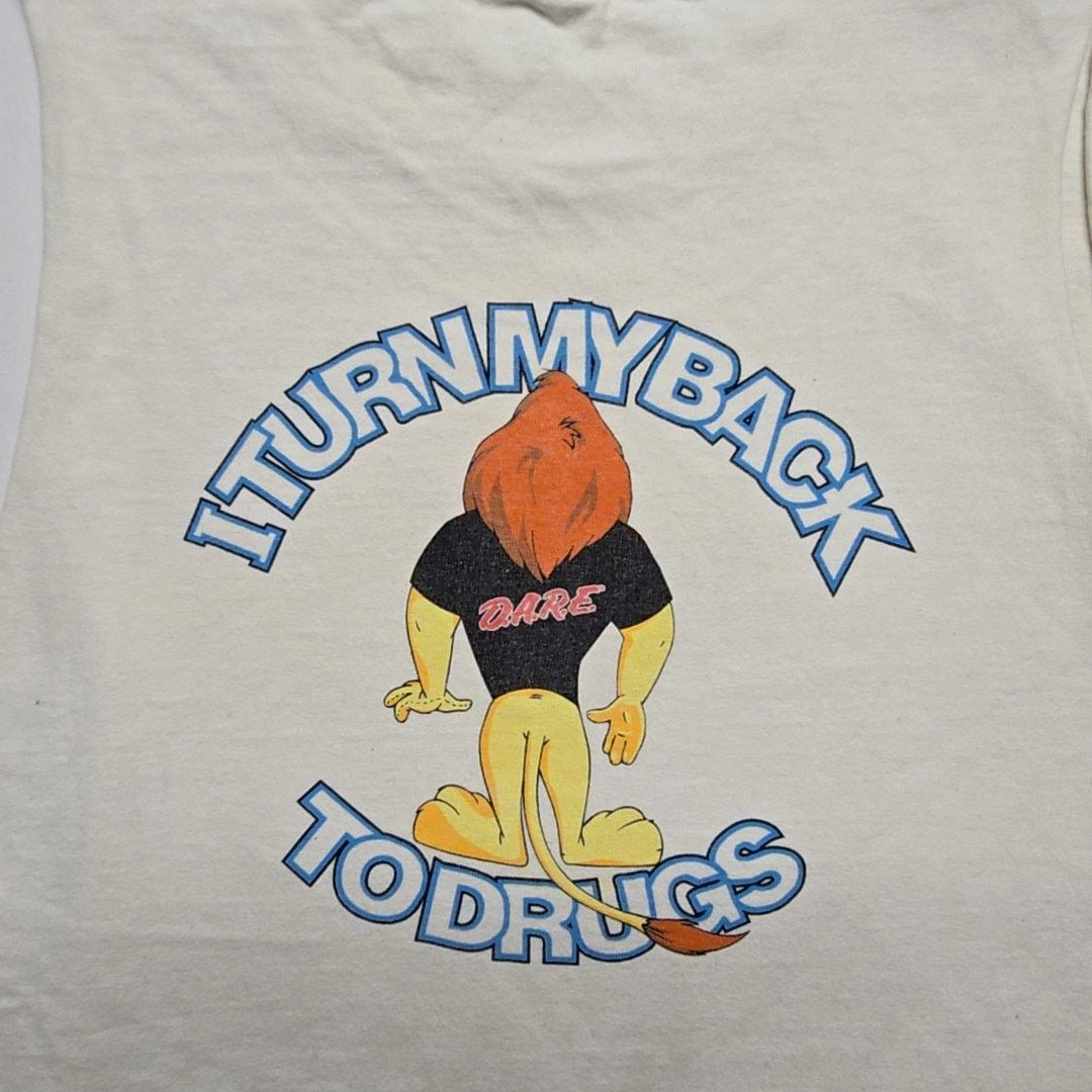 Vintage Vintage DARE Shirt I Turn My Back To Drugs White XL Tank Top Size US XL / EU 56 / 4 - 2 Thumbnail
