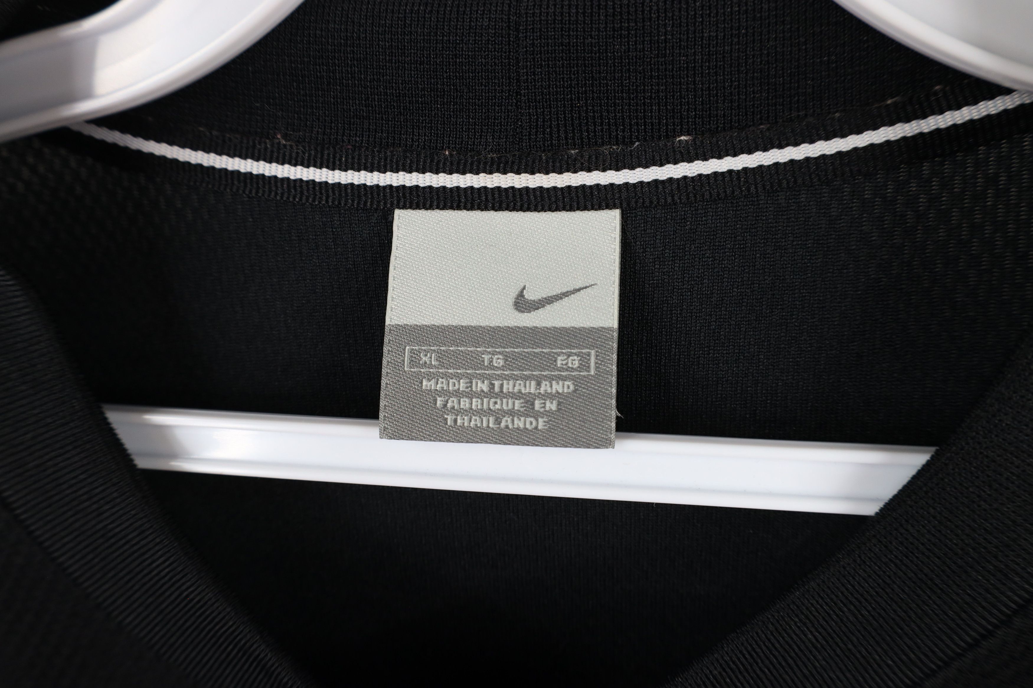 Nike × Vintage Vintage Nike Mini Swoosh Knit Short Sleeve T-Shirt Black Size US XL / EU 56 / 4 - 9 Thumbnail