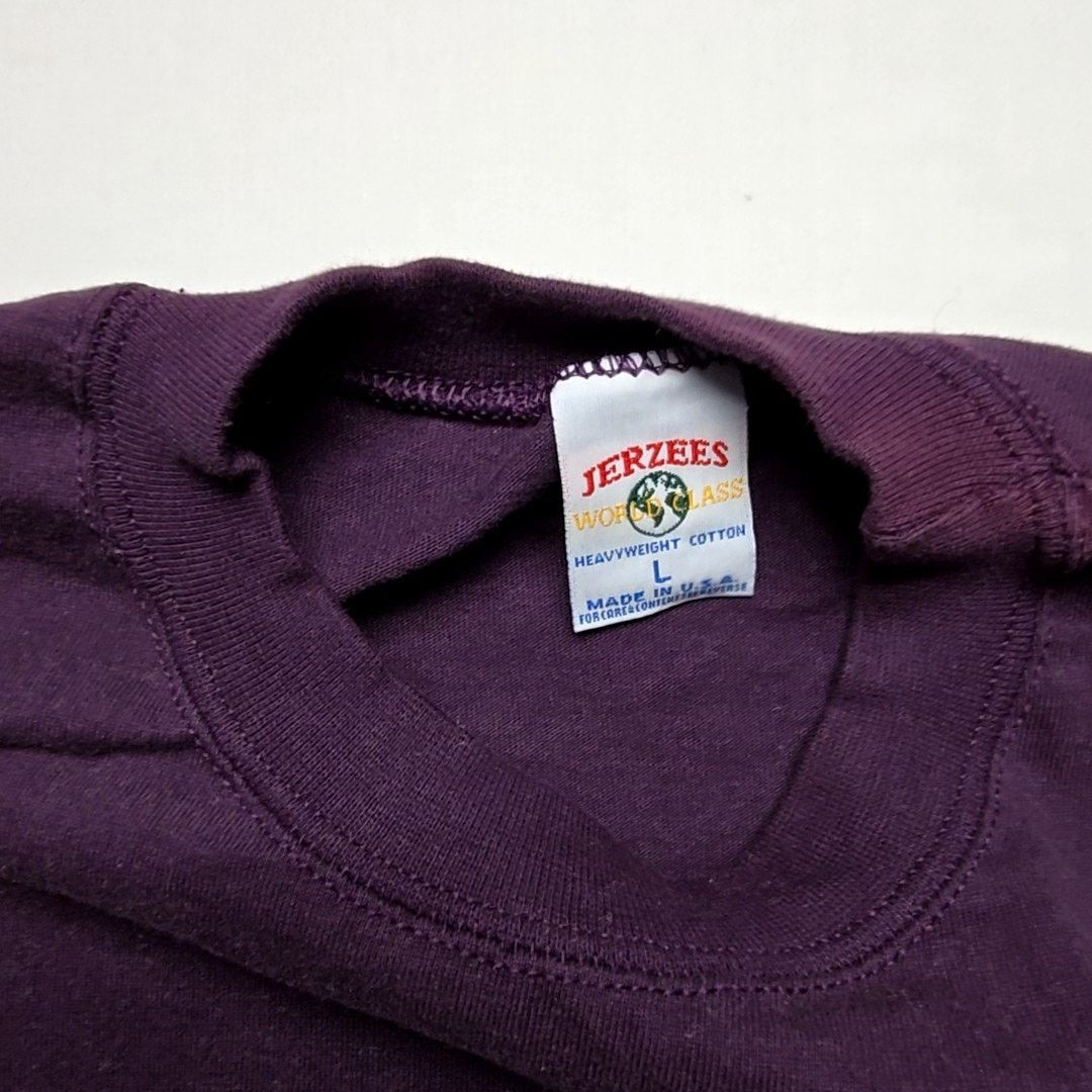 Jerzees Vintage Las Vegas Shirt Graphic Purple Burgandy L Mens Tee Size US L / EU 52-54 / 3 - 5 Thumbnail