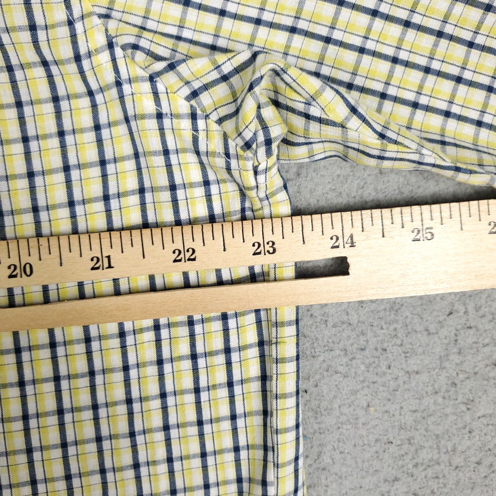 Vintage Cactus Shirt Mens Short Sleeve Button Up Plaid Yellow Blue Size M Size US M / EU 48-50 / 2 - 6 Thumbnail