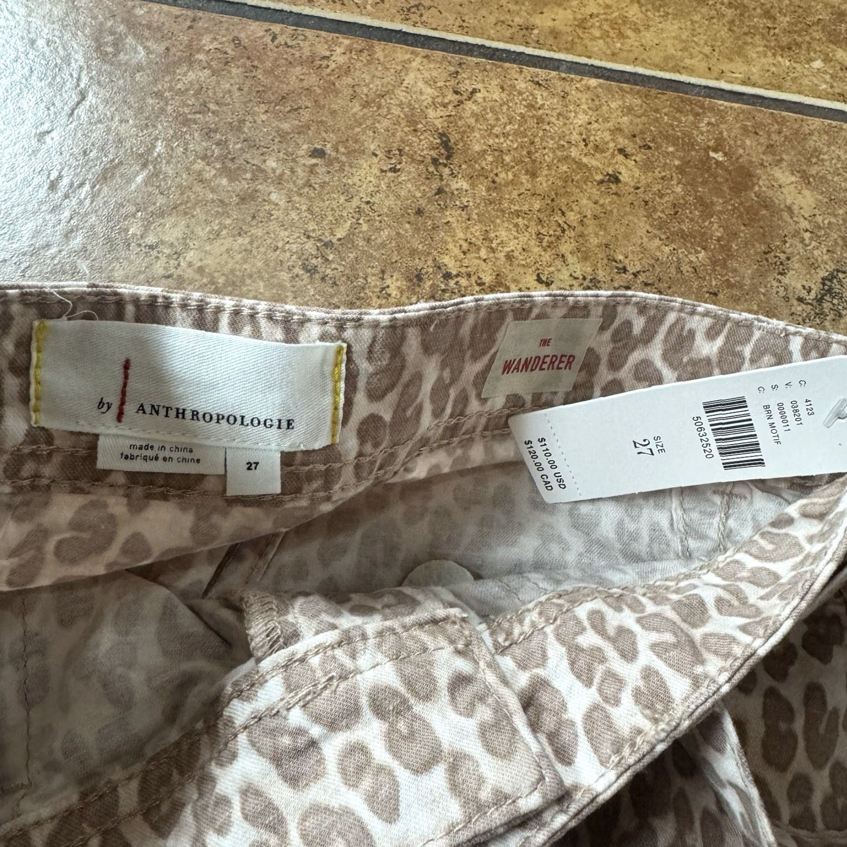 Vintage Pilcro Jeans Womens 27 Anthropologie Cheetah Print Double Knee The Wanderer Pant Shirt? Size 27" / US 4 / IT 40 - 3 Thumbnail