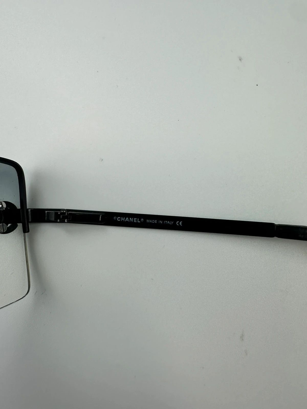 Chanel Chanel Black & White Square Frame Sunglasses Rimless Strass Size ONE SIZE - 10 Thumbnail