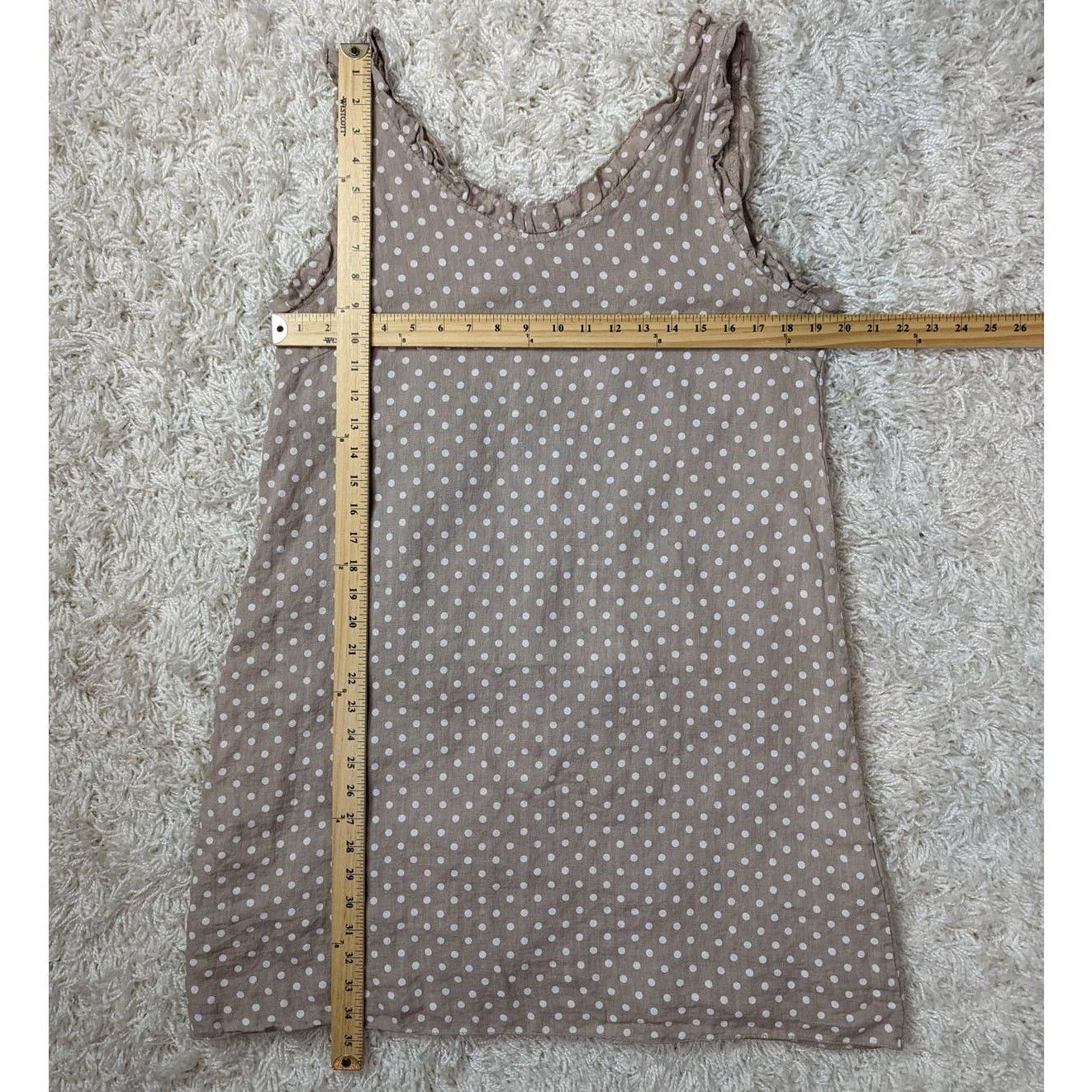 Other Stella Martini Polka Dot Linen Sundress Tan and White Medium Size M / US 6-8 / IT 42-44 - 7 Thumbnail