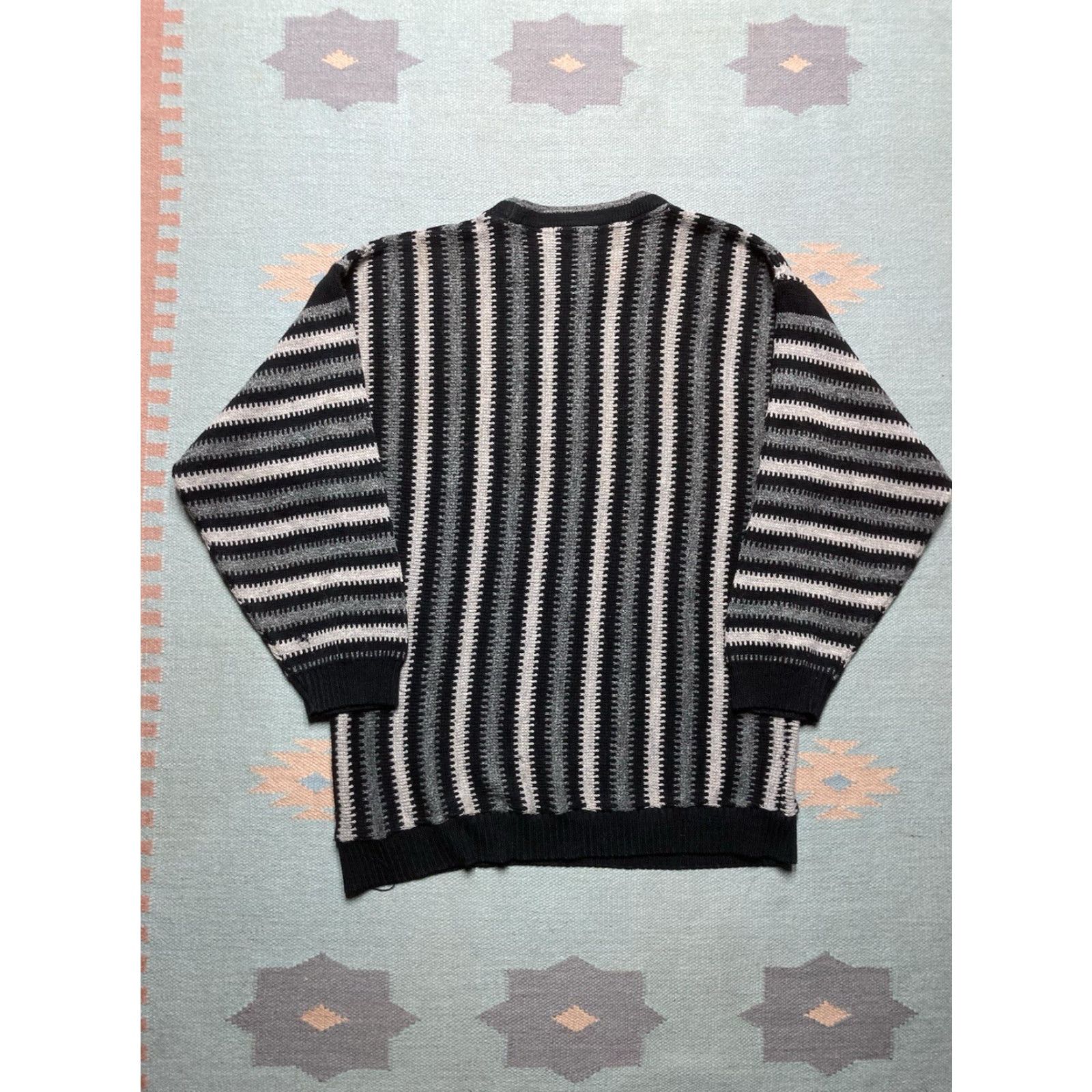 Vintage VINTAGE Protege Sweater Crew Neck Knit XL Black Abstract Pattern Men Size US XL / EU 56 / 4 - 5 Thumbnail