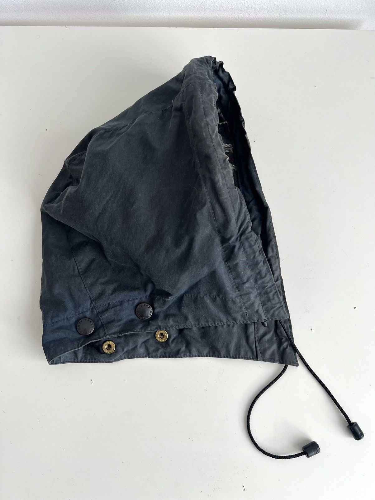 Barbour Vintage 1980s Barbour Waxed Hood Navy Blue Size ONE SIZE - 5 Thumbnail