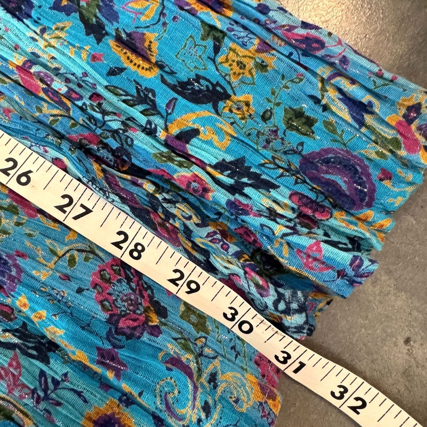 Vintage VINTAGE Y2K Cottagecore Fairy Floral Blue Wimsical Metallic Tier Midi Skirt L Skirt Women Reg Flare Midi Blue Womens L Size 36" / US 14 / IT 50 - 5 Thumbnail