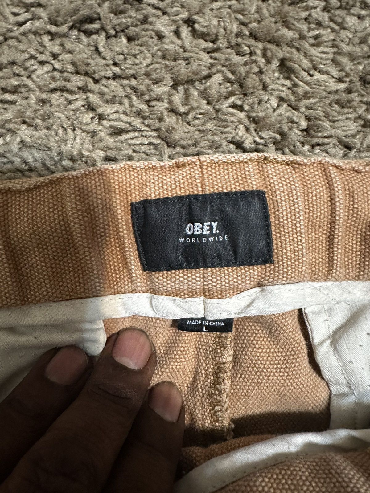 Obey Vintage Obey “triple tan” pants 00s size large Size US 34 / EU 50 - 2 Thumbnail