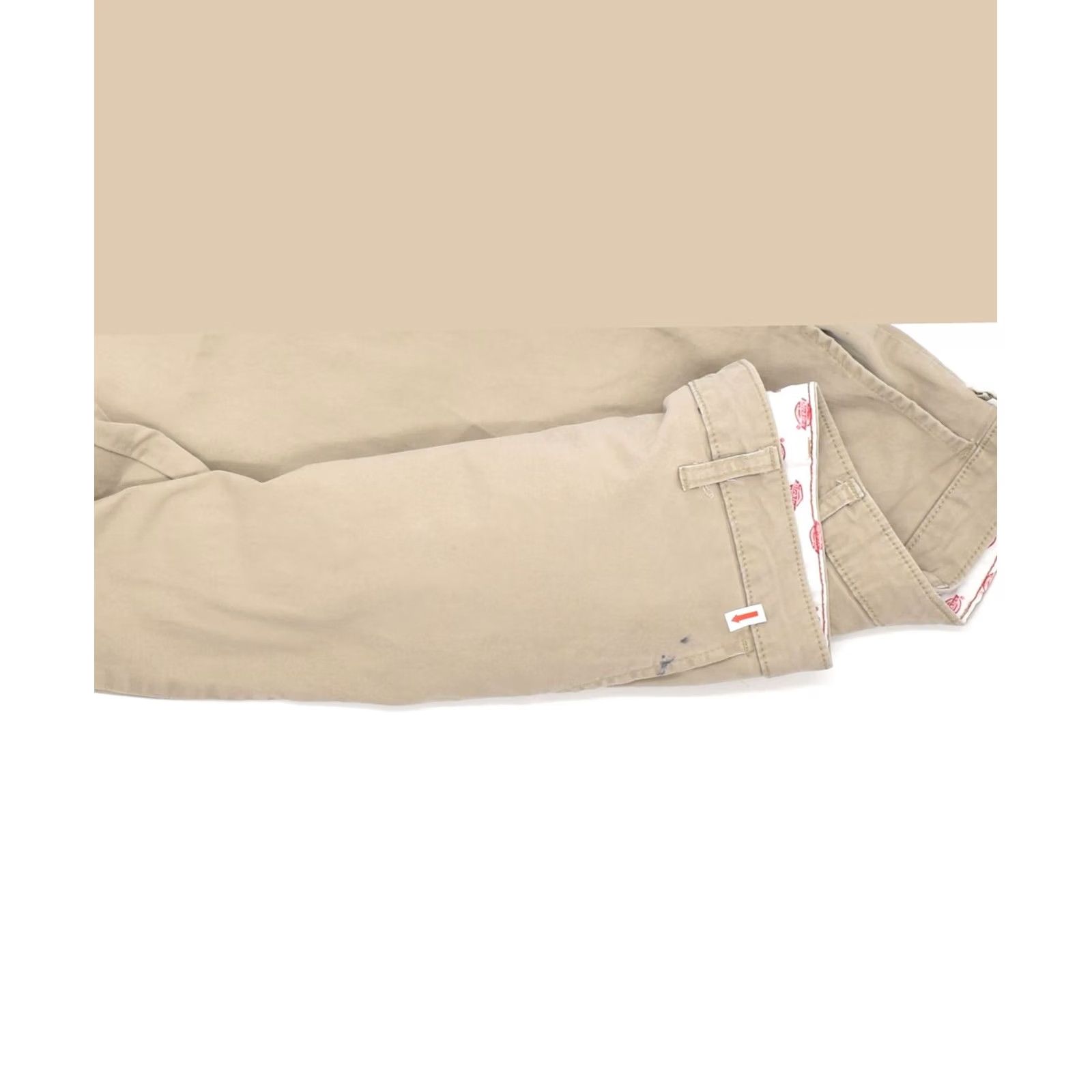 Dickies DICKIES Womens Bootcut Chino Trousers Beige W38 L27 Size 26" / US 2 / IT 38 - 3 Thumbnail
