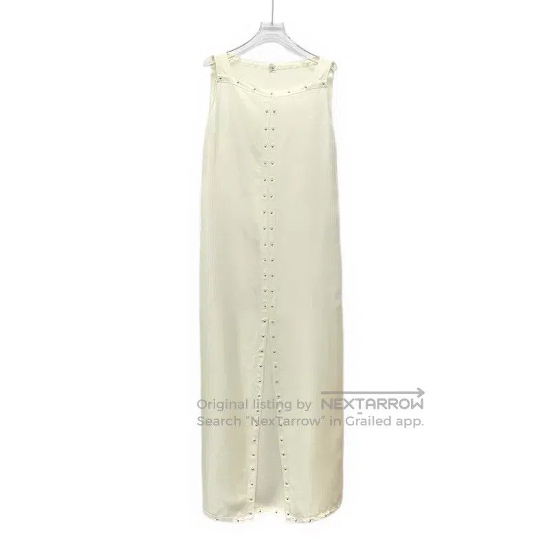 Hermes Hermes Off-white round neck sleeveless silk dress Size XS / US 0-2 / IT 36-38 - 1 Thumbnail