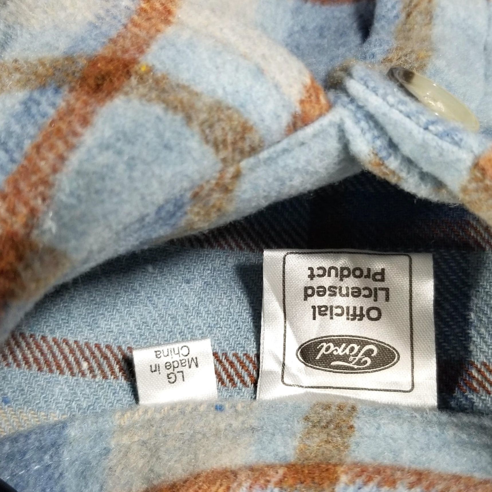 Ford VINTAGE Ford Bronco Flannel Shirt Mens Large Blue Plaid Long Sleeve Button Up Graphic Size US L / EU 52-54 / 3 - 4 Thumbnail