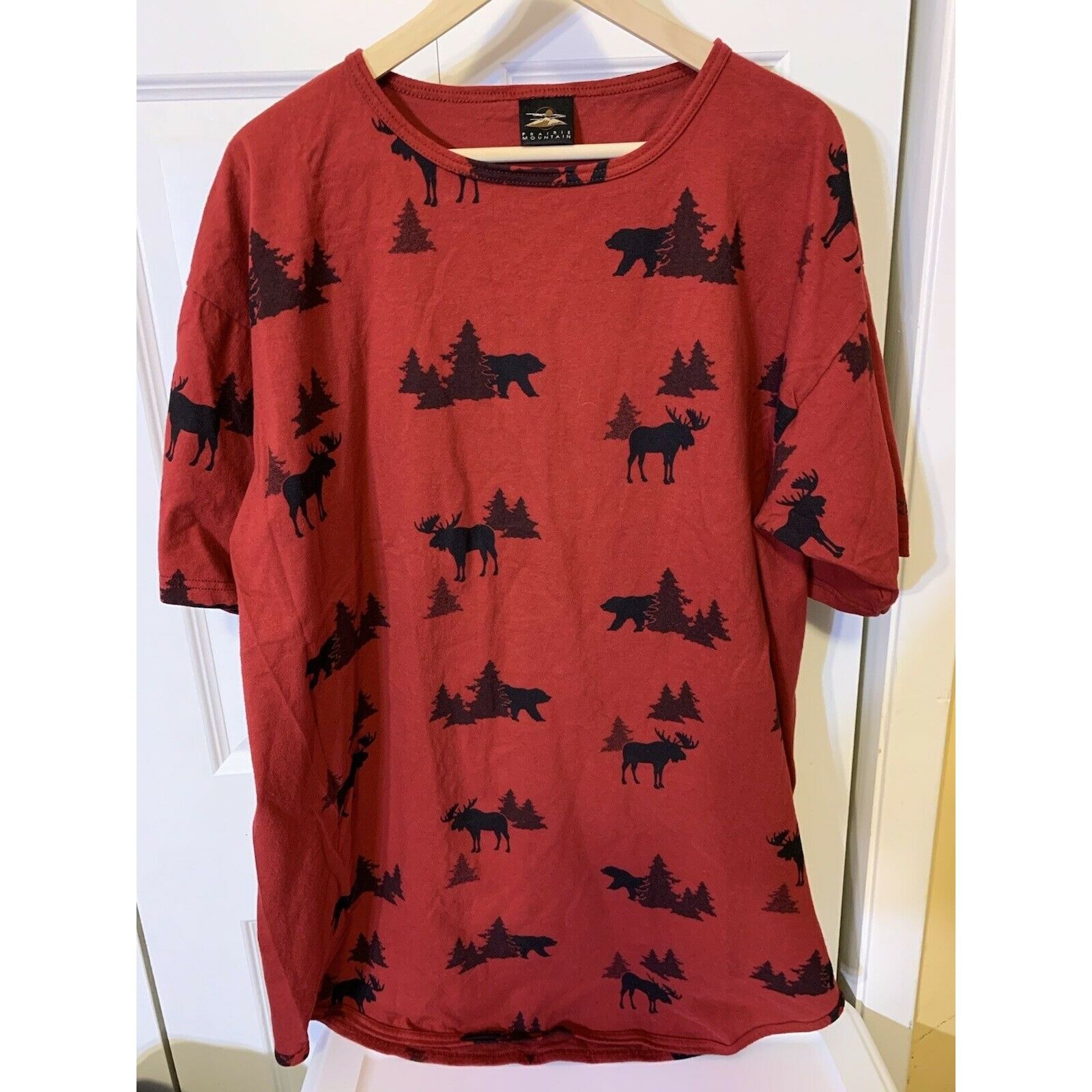 Other VTG T SHIRT ANIMAL PRINT PRAIRIE MOUNTAIN SZ XL Men’s Red Size US XL / EU 56 / 4 - 3 Thumbnail