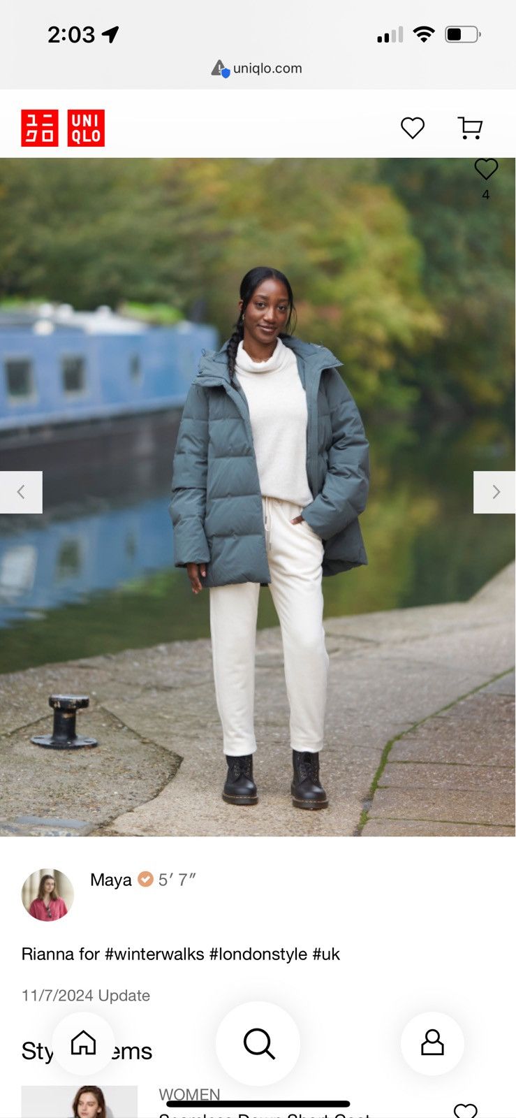 Uniqlo Seamless Down Short Coat Size S / US 4 / IT 40 - 8 Thumbnail