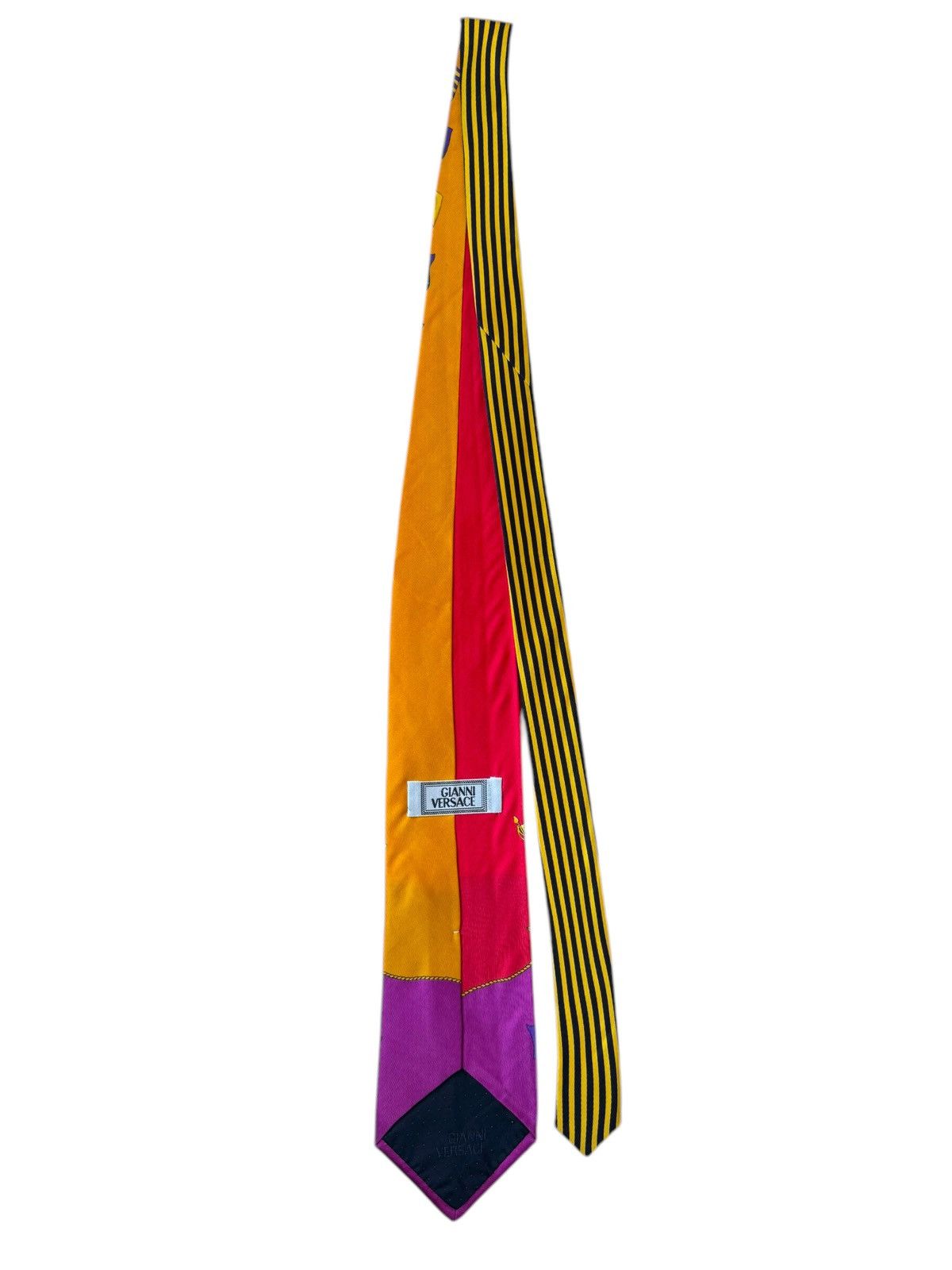Versace Gianni Versace Vintage Tie – Heraldic Flags, Royal Crests & Size ONE SIZE - 2 Thumbnail
