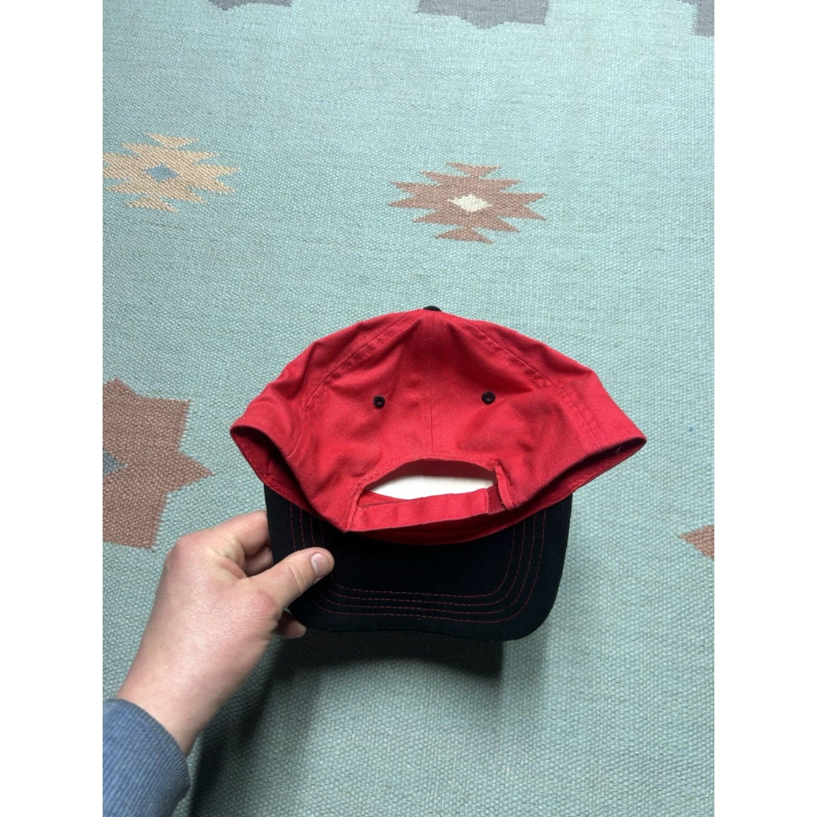 Equipment VINTAGE Case Janson Equipment strapback hat red NOS cap Men Adjustable Strapback Hat Size ONE SIZE - 4 Thumbnail