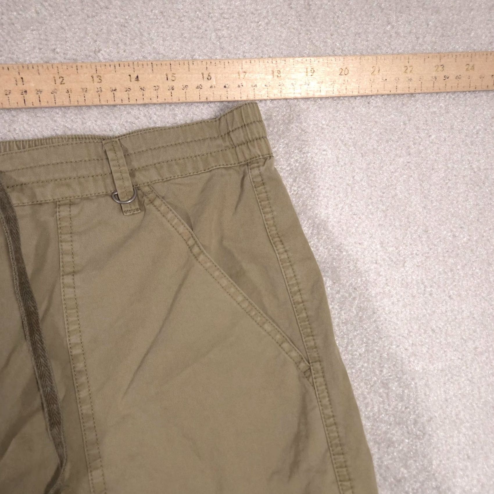 Vintage Sundance Pants Womens 16 Beige Cargo Embroidered Floral Crop Relaxed Twill Size 38" / US 16 / IT 52 - 6 Thumbnail