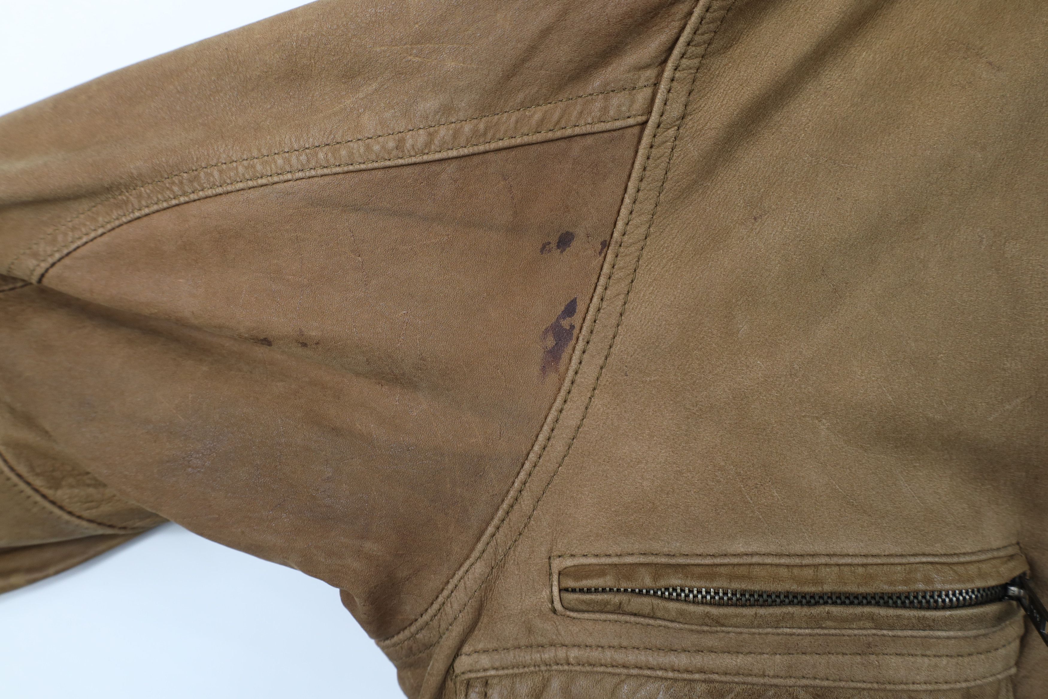 Vintage Vintage 90s Streetwear Leather Full Zip Flight Bomber Jacket Size US XL / EU 56 / 4 - 6 Thumbnail