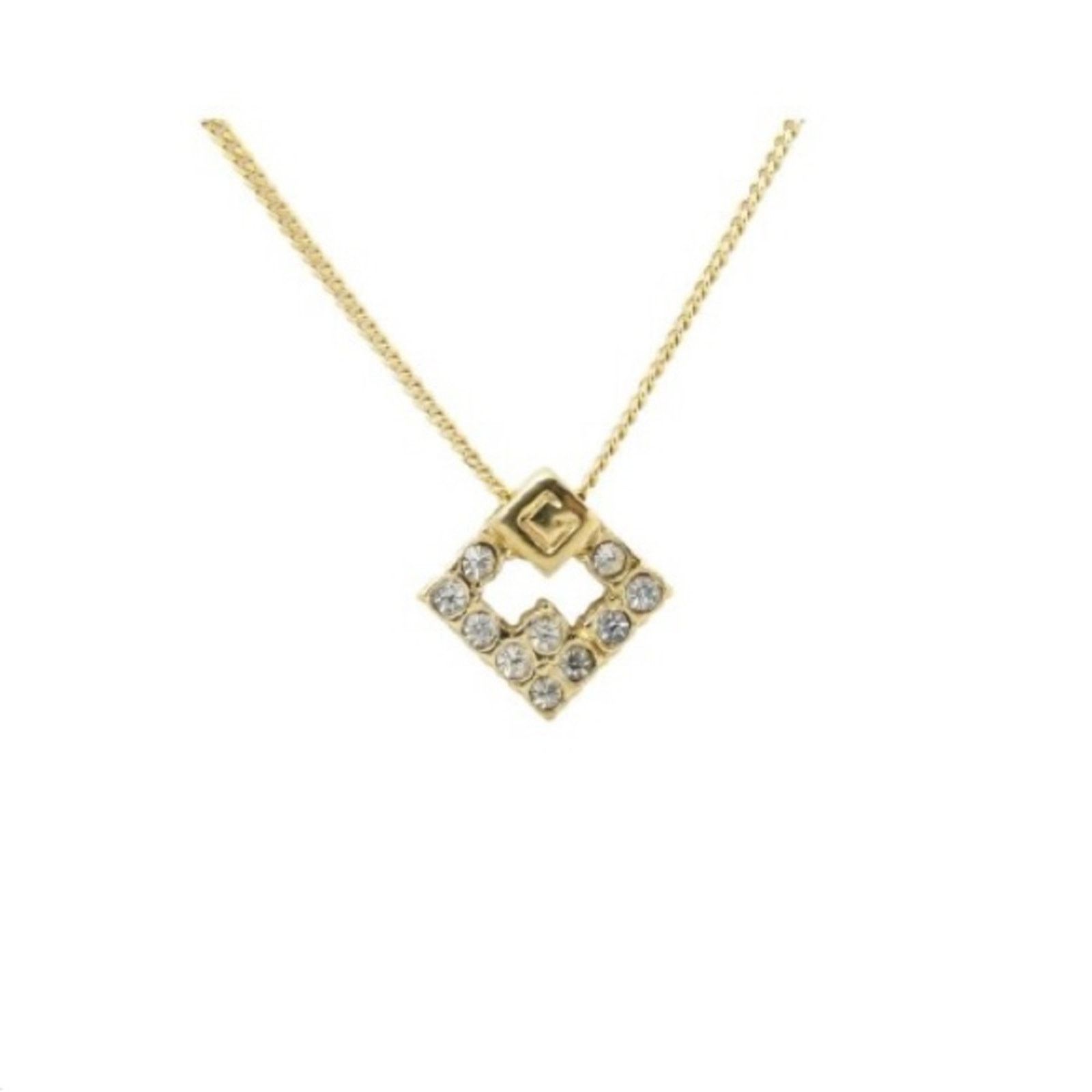 Givenchy Givenchy Gold Rhinestone Necklace Size ONE SIZE - 1 Thumbnail
