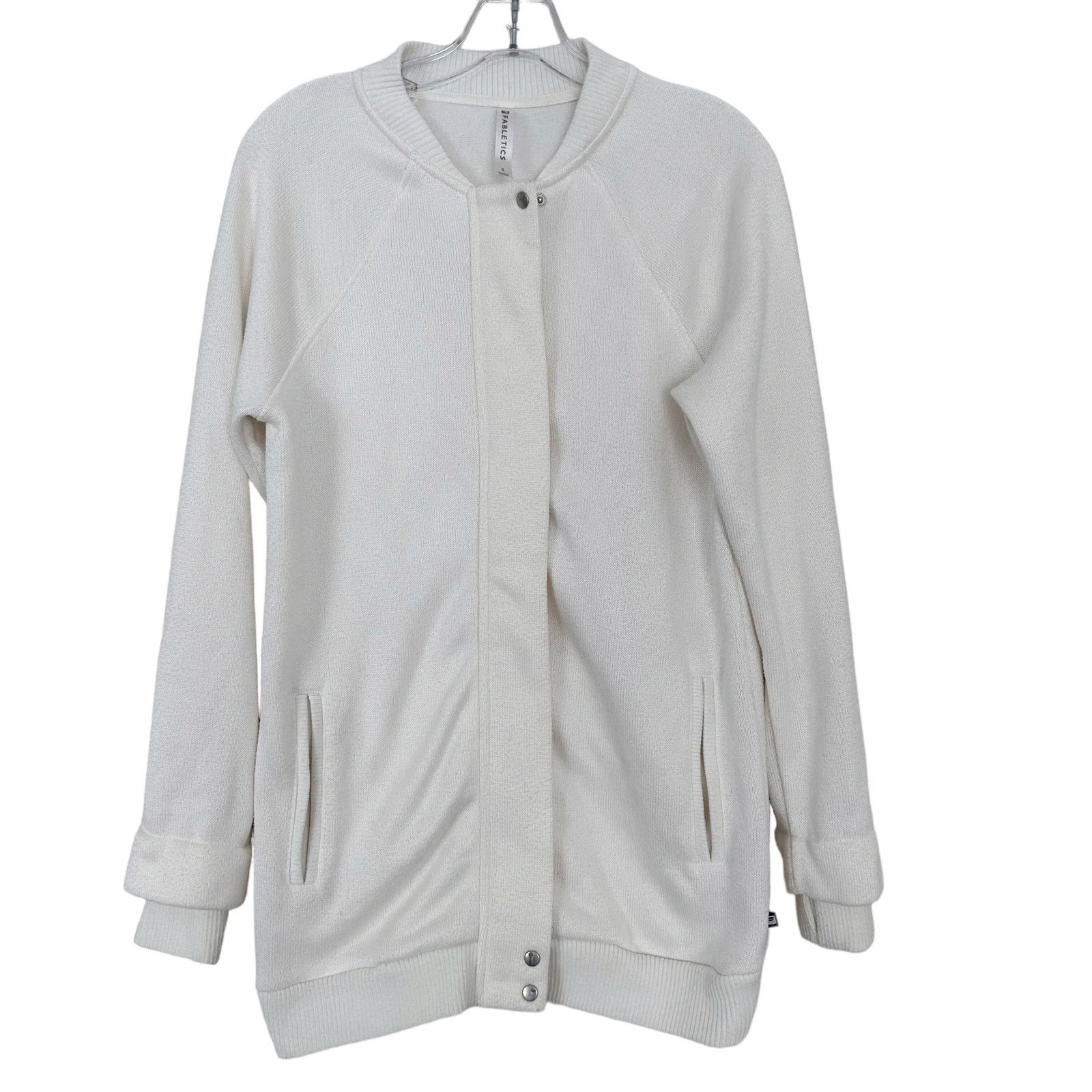 Other Fabletics White Snap Front Sweater Sz S Size S / US 4 / IT 40 - 5 Thumbnail