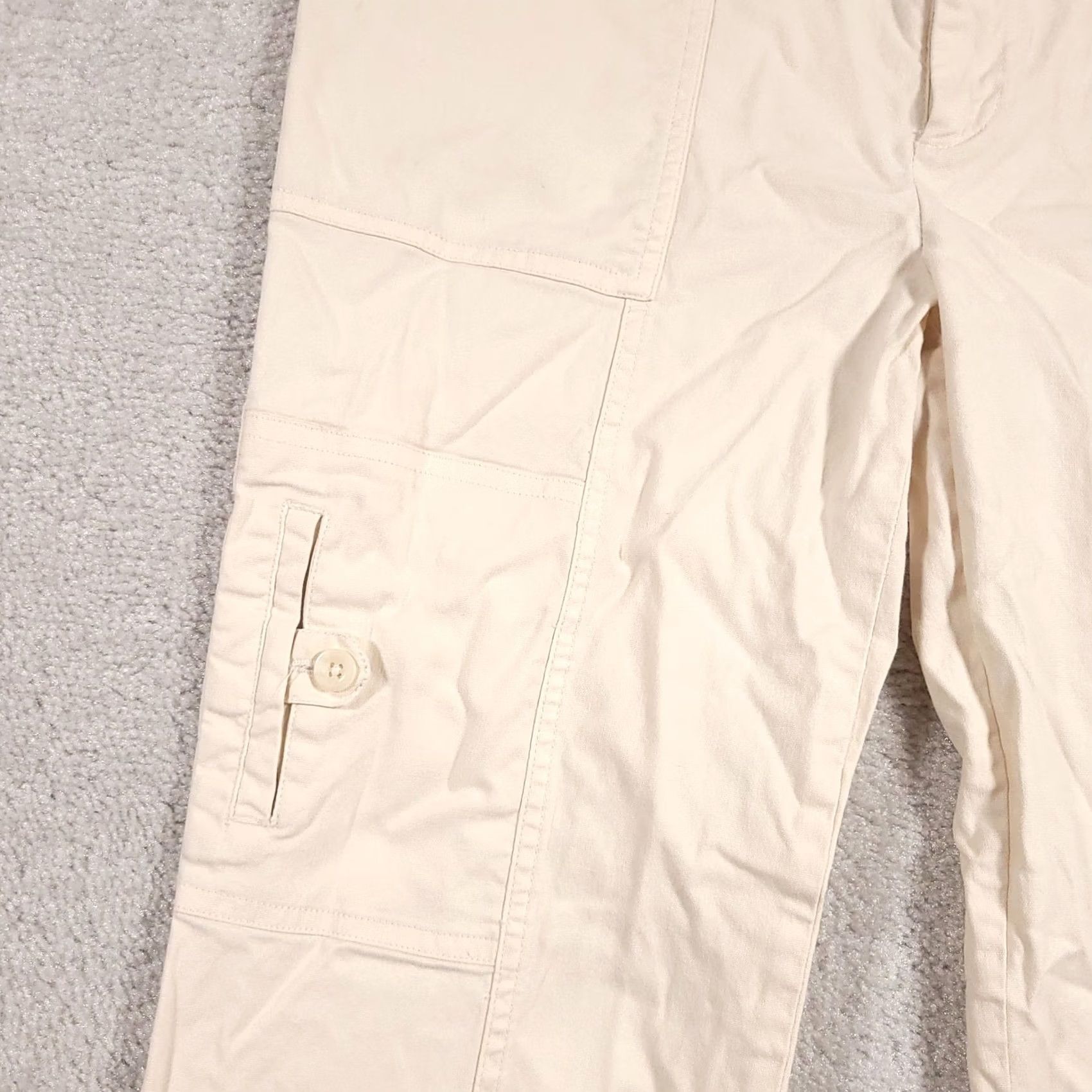 Vintage St Johns Bay Pants Womens 12 Beige Stretch Cargo Capri Cropped Casual Outdoors Size 34" / US 12 / IT 48 - 4 Thumbnail