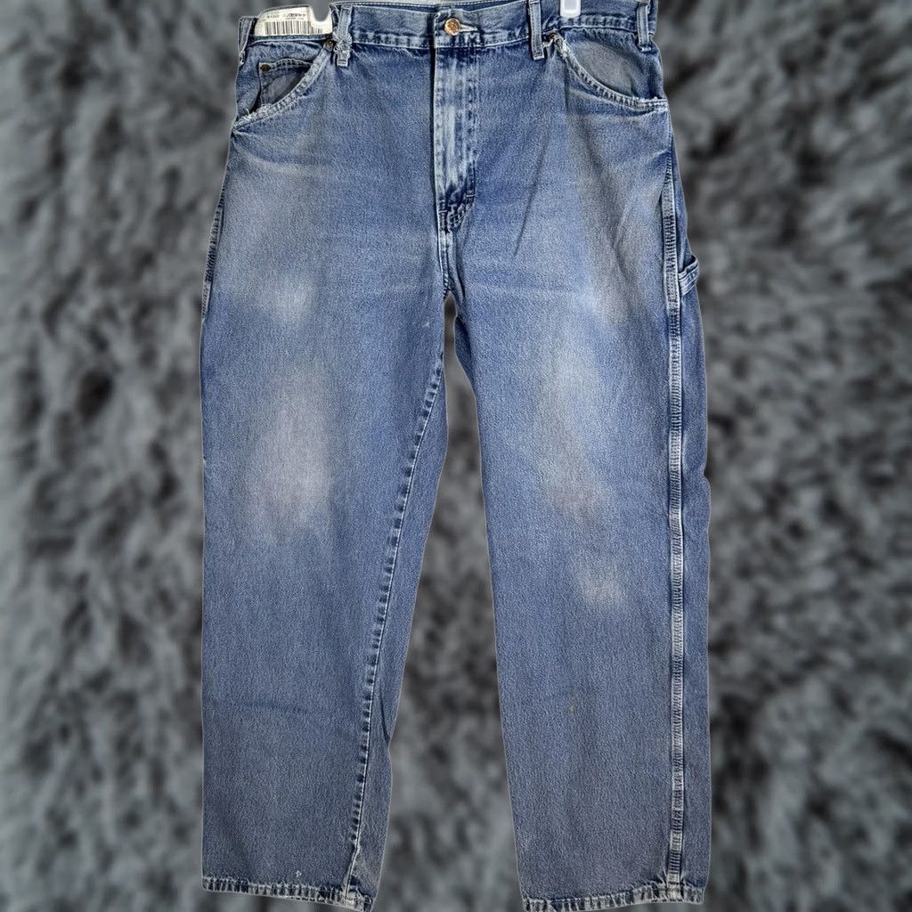Dickies Dickies Carpenter Jeans Mens 36x32 Light Wash Denim Workwear Hammer Loop Utility Jeans Size US 36 / EU 52 - 1 Thumbnail