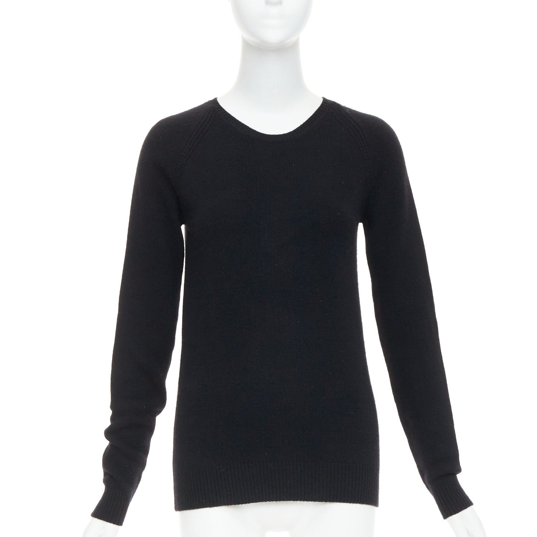 Stella McCartney STELLA MCCARTNEY black virgin wool cashmere raglan sweater IT34 XXS Size XXS / US 00 / IT 34 - 1 Thumbnail