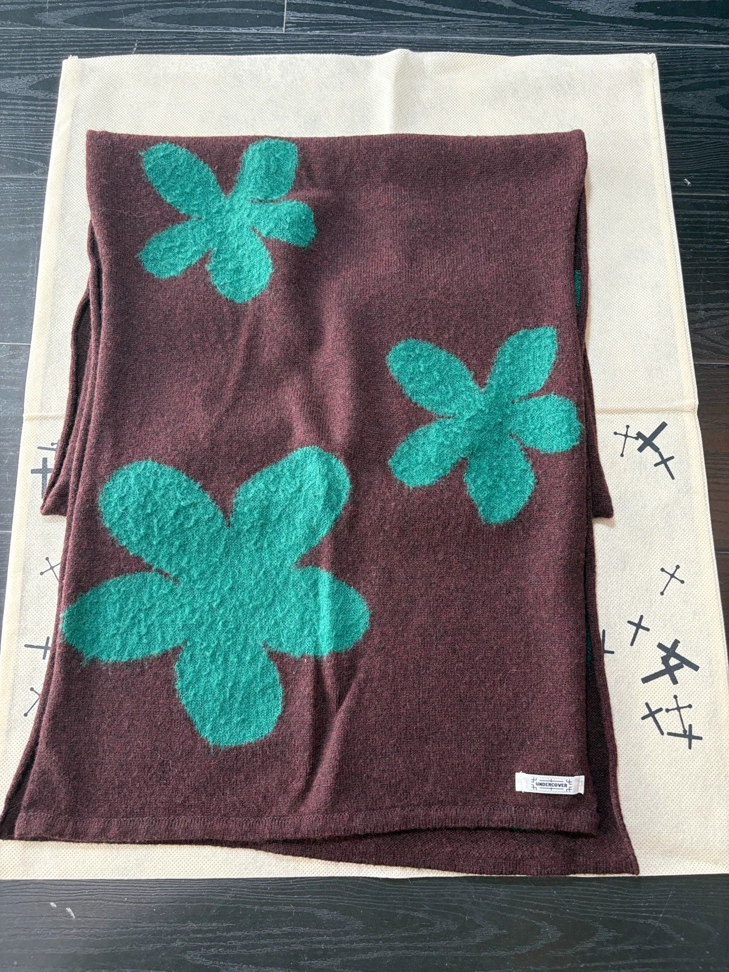 Undercover Undercover 00aw Red-Brown Floral Scarf Size ONE SIZE - 1 Thumbnail