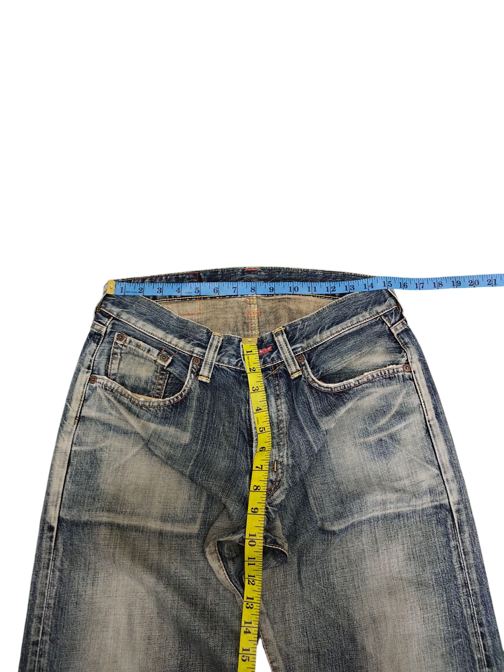 Comme des Garcons × Undercover Vintage Edwin 504 Japan Clawmark Distress Jeans Loose Fit Size US 30 / EU 46 - 15 Thumbnail
