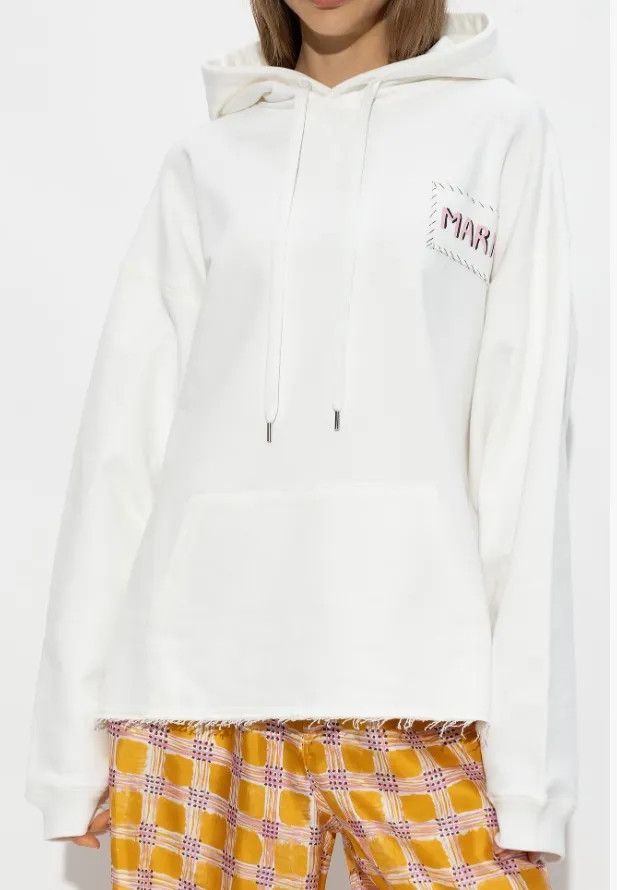Marni o1w1db10824 Hoodie in White Size XL / US 12-14 / IT 48-50 - 3 Thumbnail