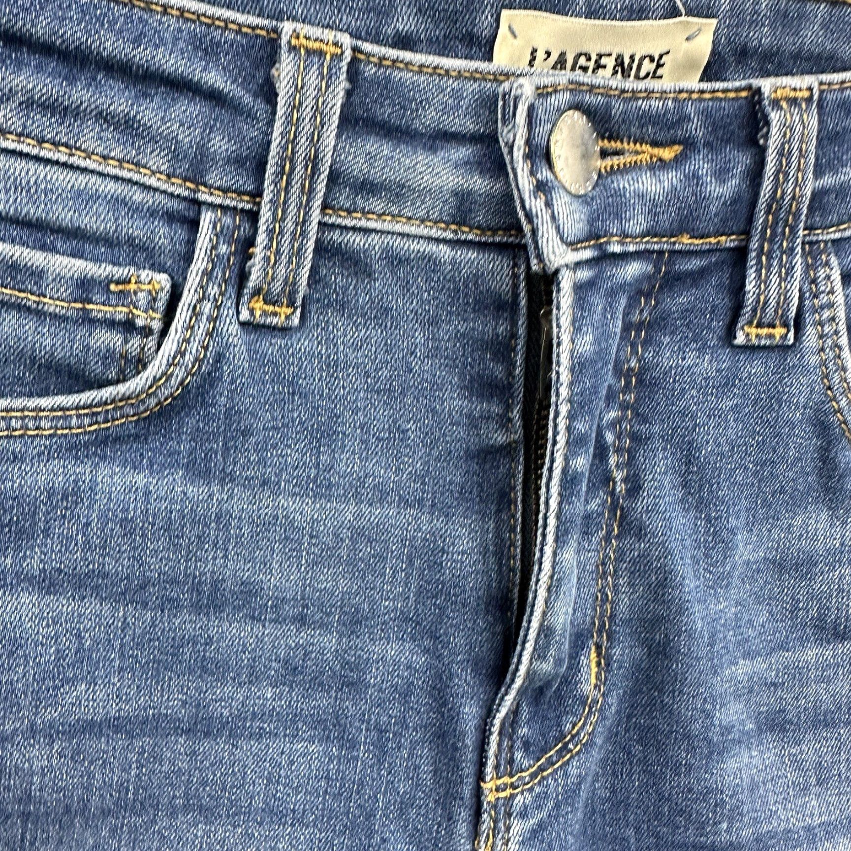L'AGENCE L'AGENCE Jeans Womens 25 High-Rise Straight Leg Denim Blue Minimalist USA Size 42" / US 20 - 5 Thumbnail