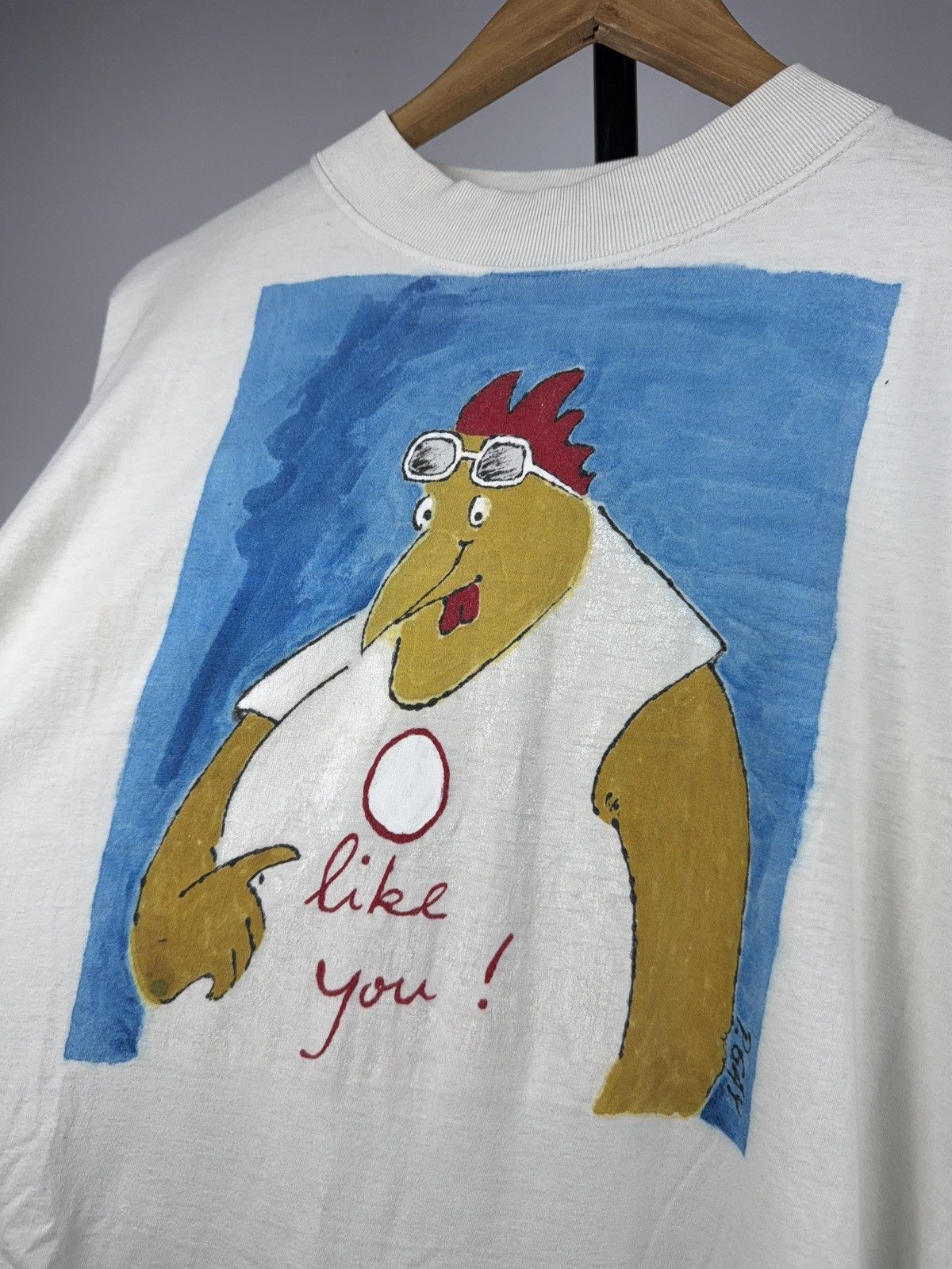 Vintage Retro 1993 Hand Painted Art T-Shirt Naive Outsider Graphic Size US L / EU 52-54 / 3 - 3 Thumbnail