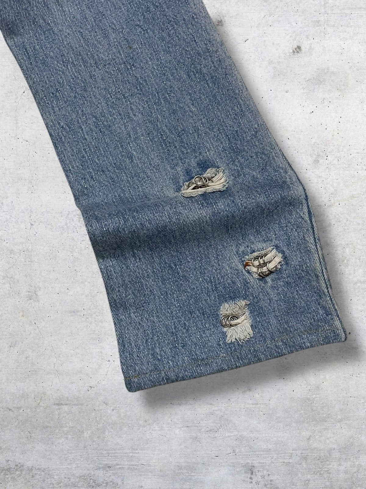 If Six Was Nine VINTAGE DONA MARIE JAPAN DESIGNER FLARED PIERCING WASHED Size US 27 - 14 Thumbnail