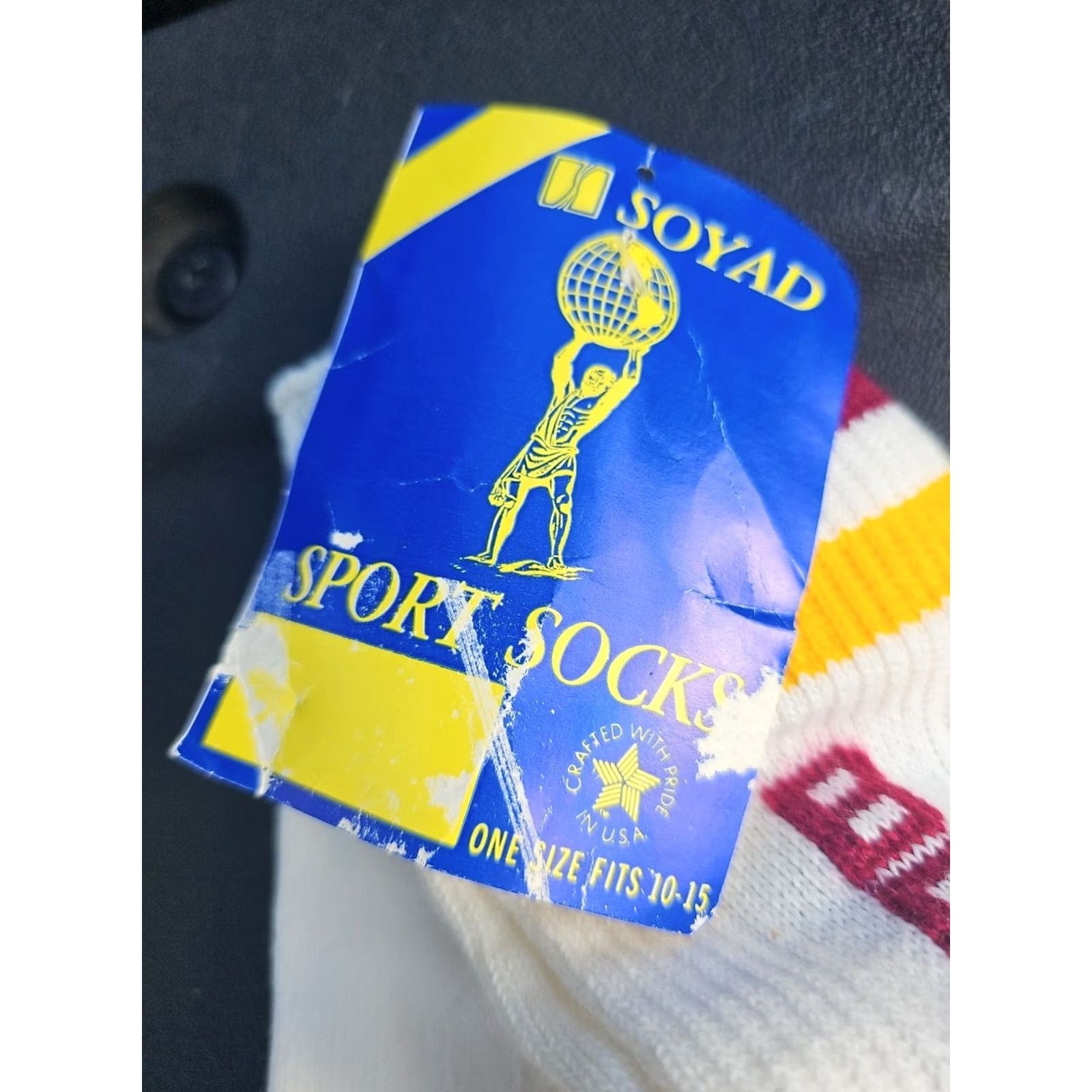 Vintage VINTAGE Soyad BOSTON COLLEGE LONG Tube Socks One Size Fits 10-15 White Ac rylic Deadstock 1 pair of socks Mens/Womens Size ONE SIZE - 4 Thumbnail