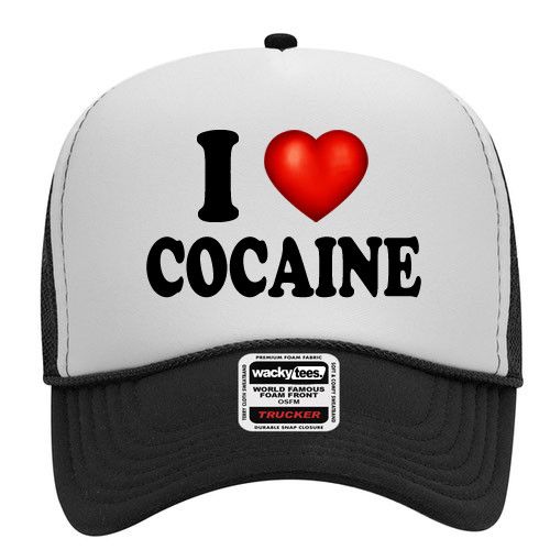 Other I Love Cocaine Adult Foam Snap Back Trucker Hat Size ONE SIZE - 1 Thumbnail