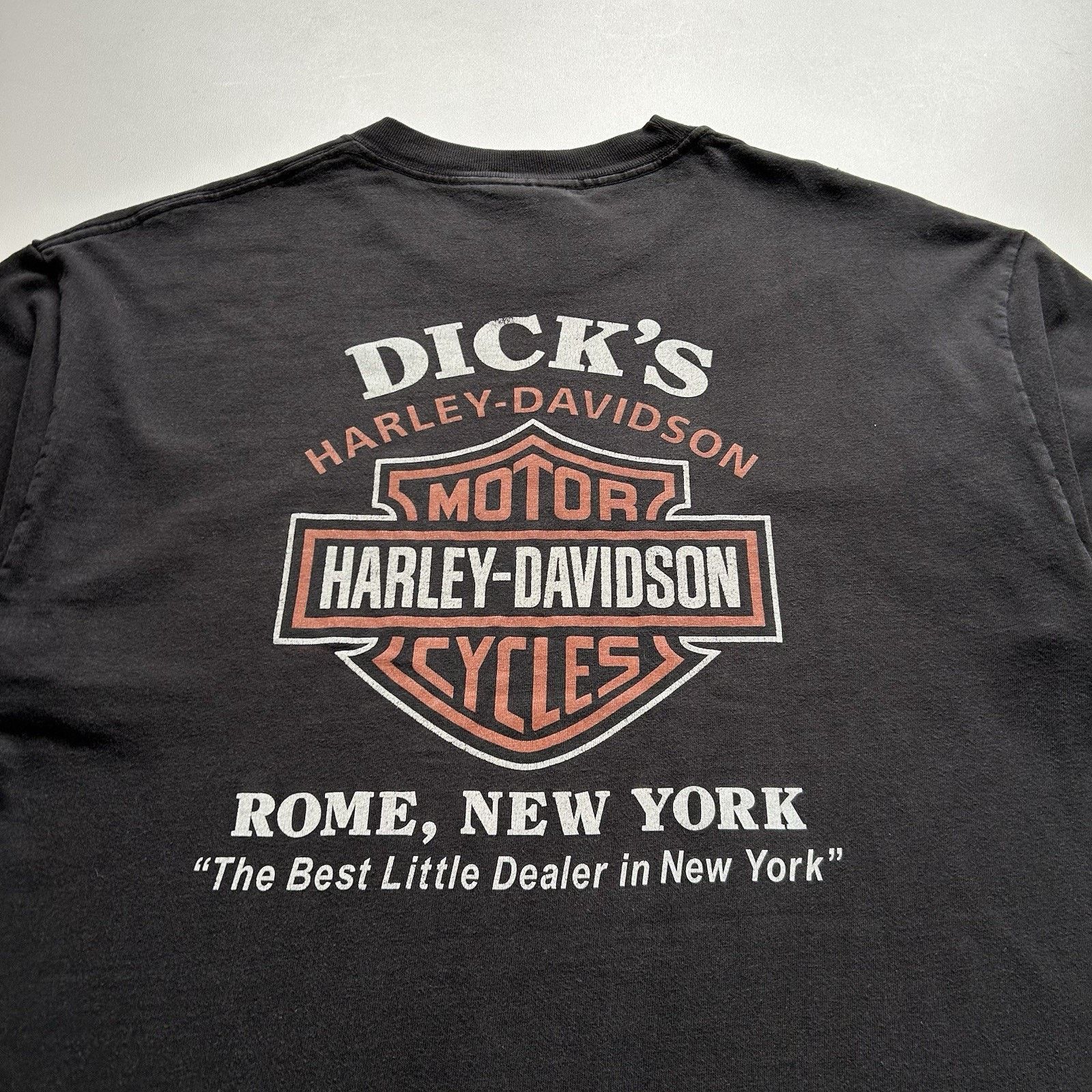 Harley Davidson × Vintage Vintage Harley Davidson T Shirt Large Y2K Faded Black USA Size US L / EU 52-54 / 3 - 4 Thumbnail
