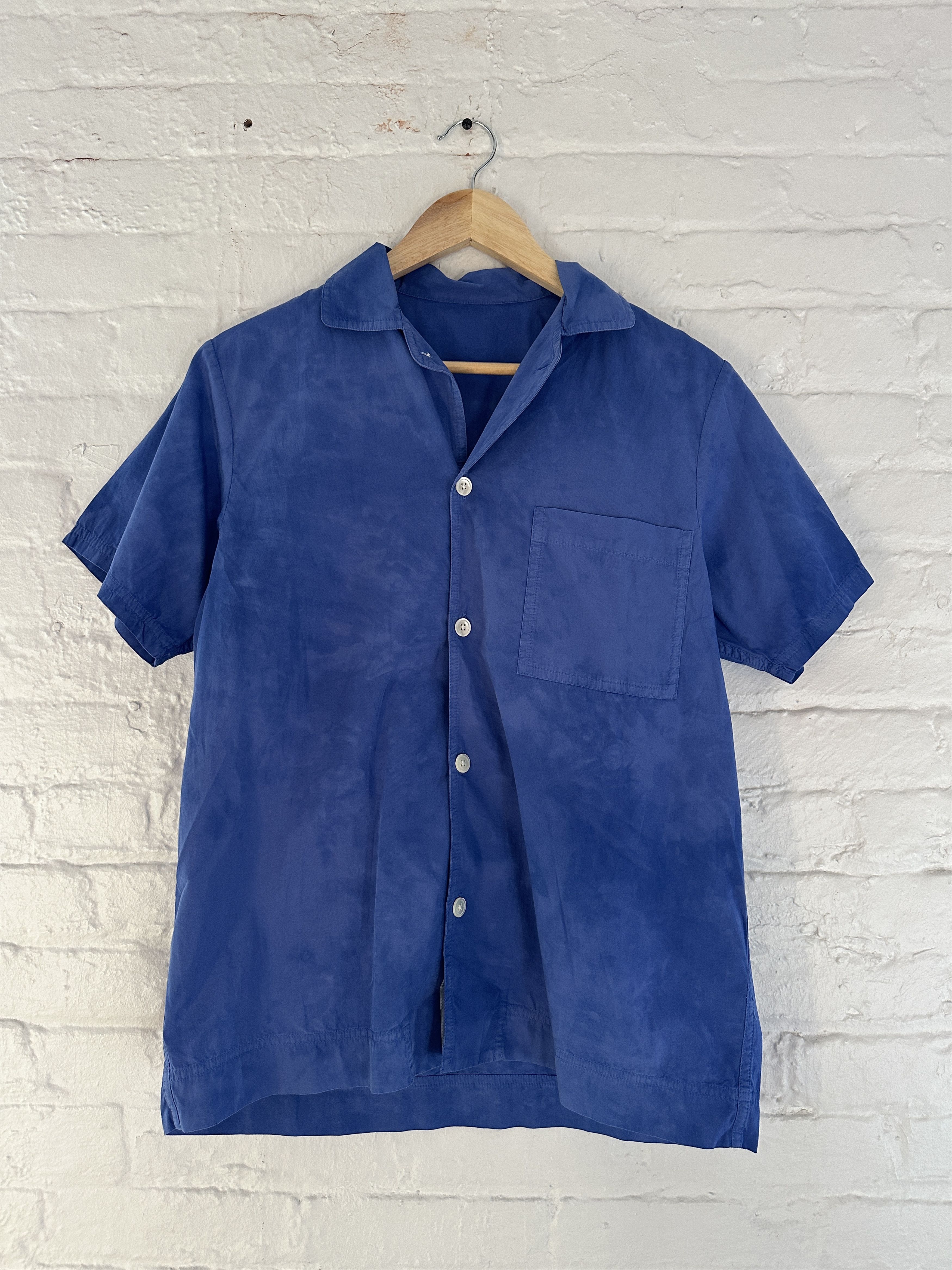 Stussy × Tekla Stussy x Tekla Hand Dyed Short Sleeve Button Up Shirt Size US S / EU 44-46 / 1 - 1 Thumbnail