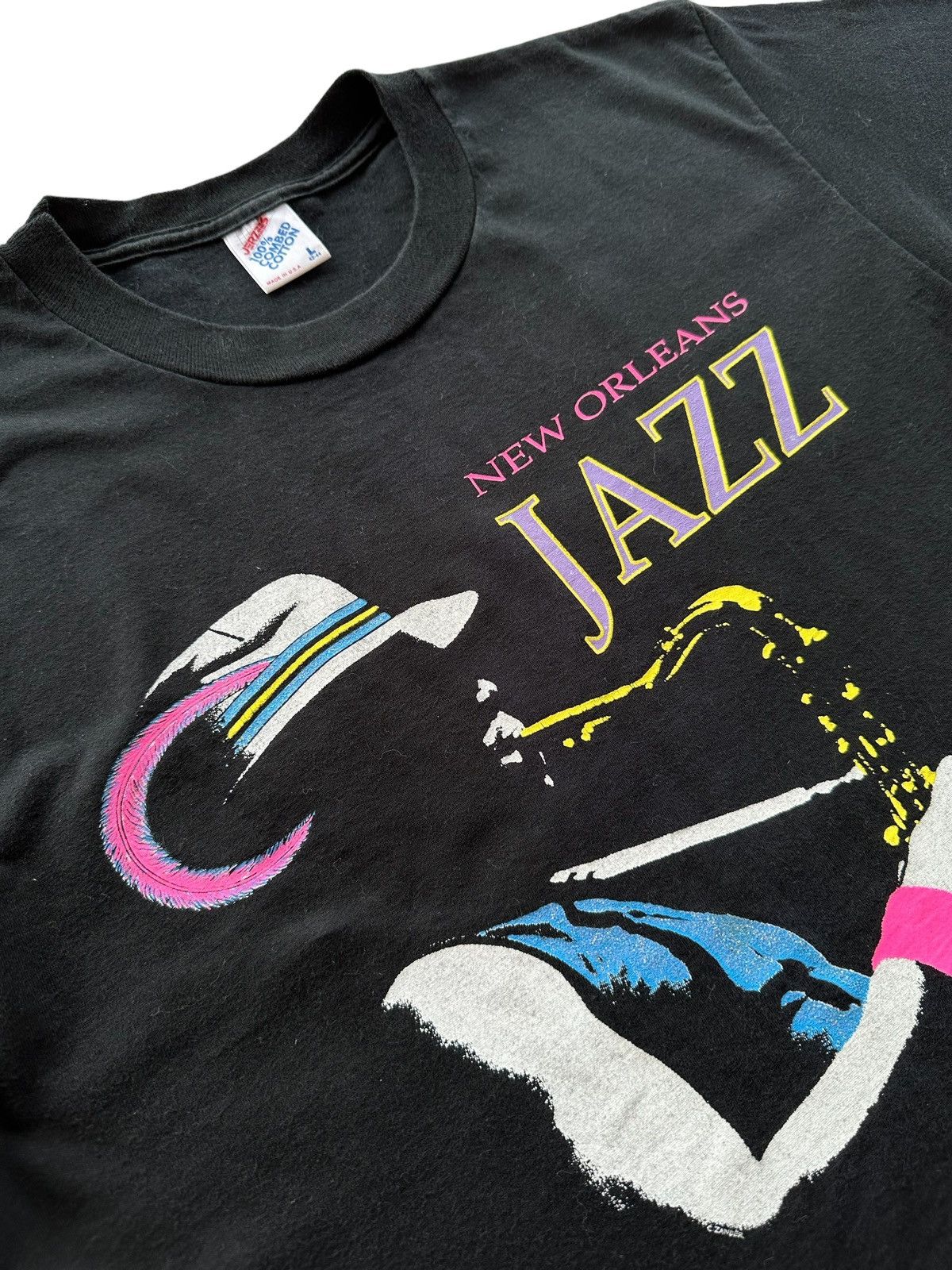 Vintage Vintage Kelley Abide New Orleans Jazz T Shirt Size US L / EU 52-54 / 3 - 5 Thumbnail